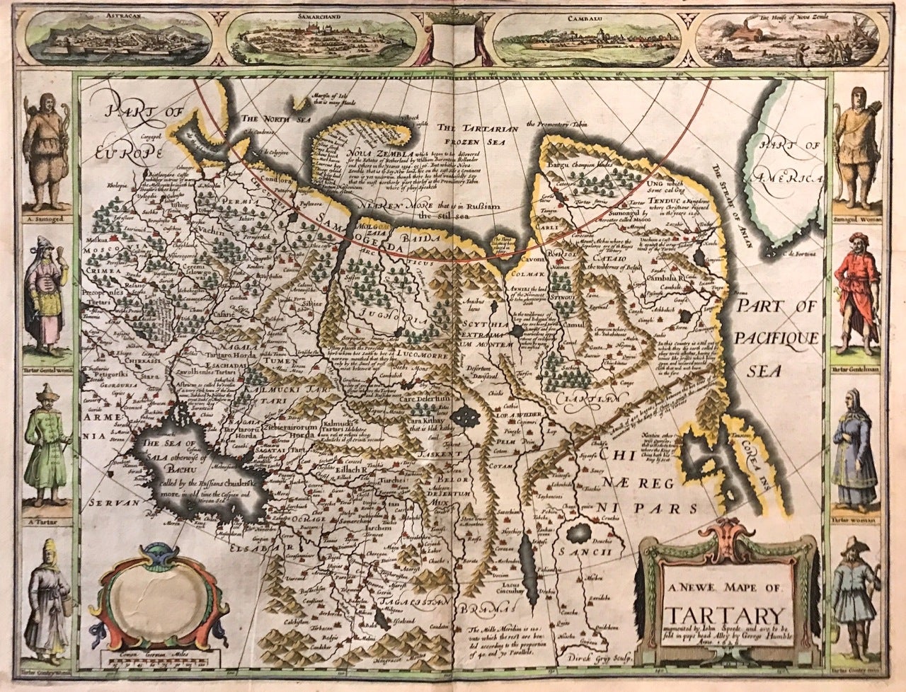 A Newe Mape of Tartary; 1626 John Speed