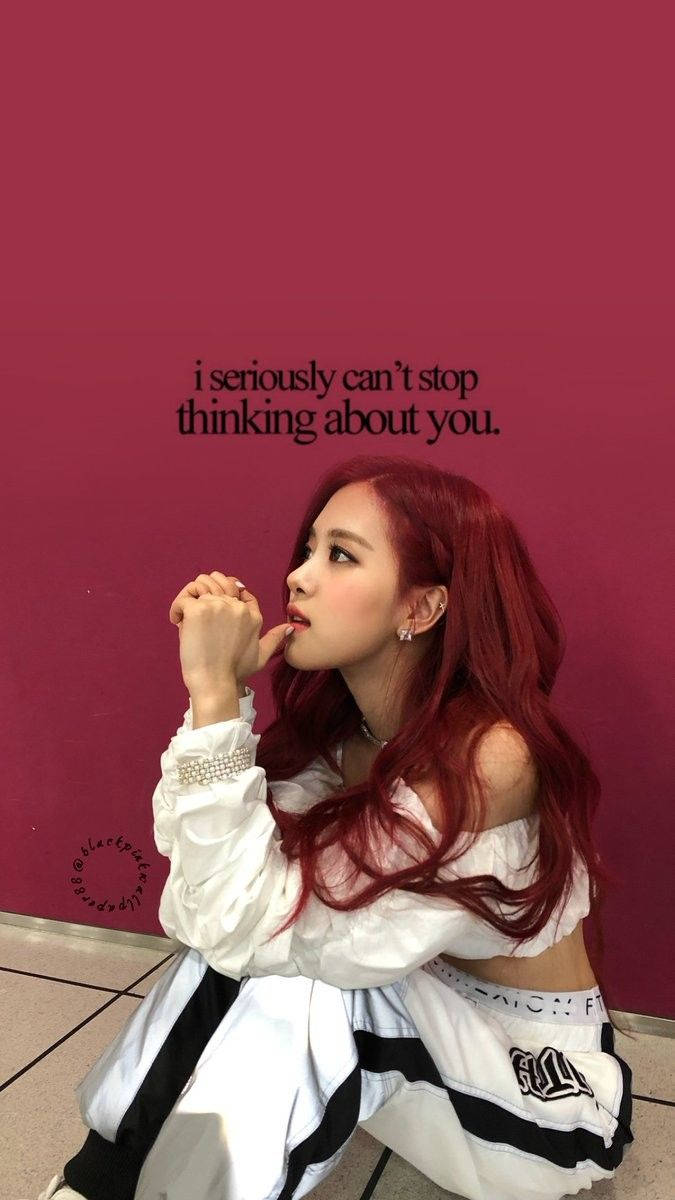 Rose from Blackpink daydreaming