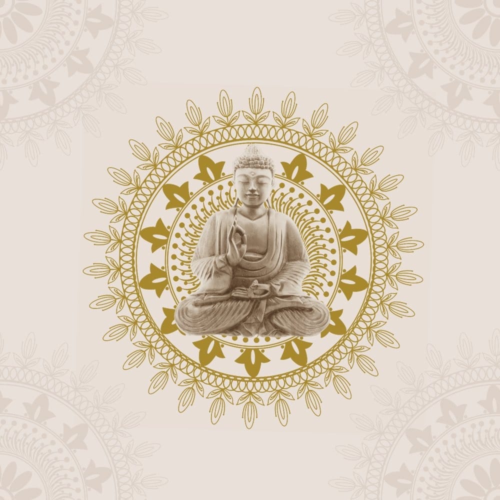 Buddha Wallpaper Cream / Gold 9705