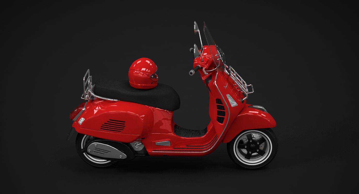 Vespa GTS Touring 3D Model $129 - .fbx