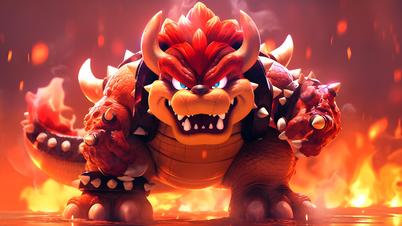Realistic Bowser Super Mario Wallpaper for Desktop
