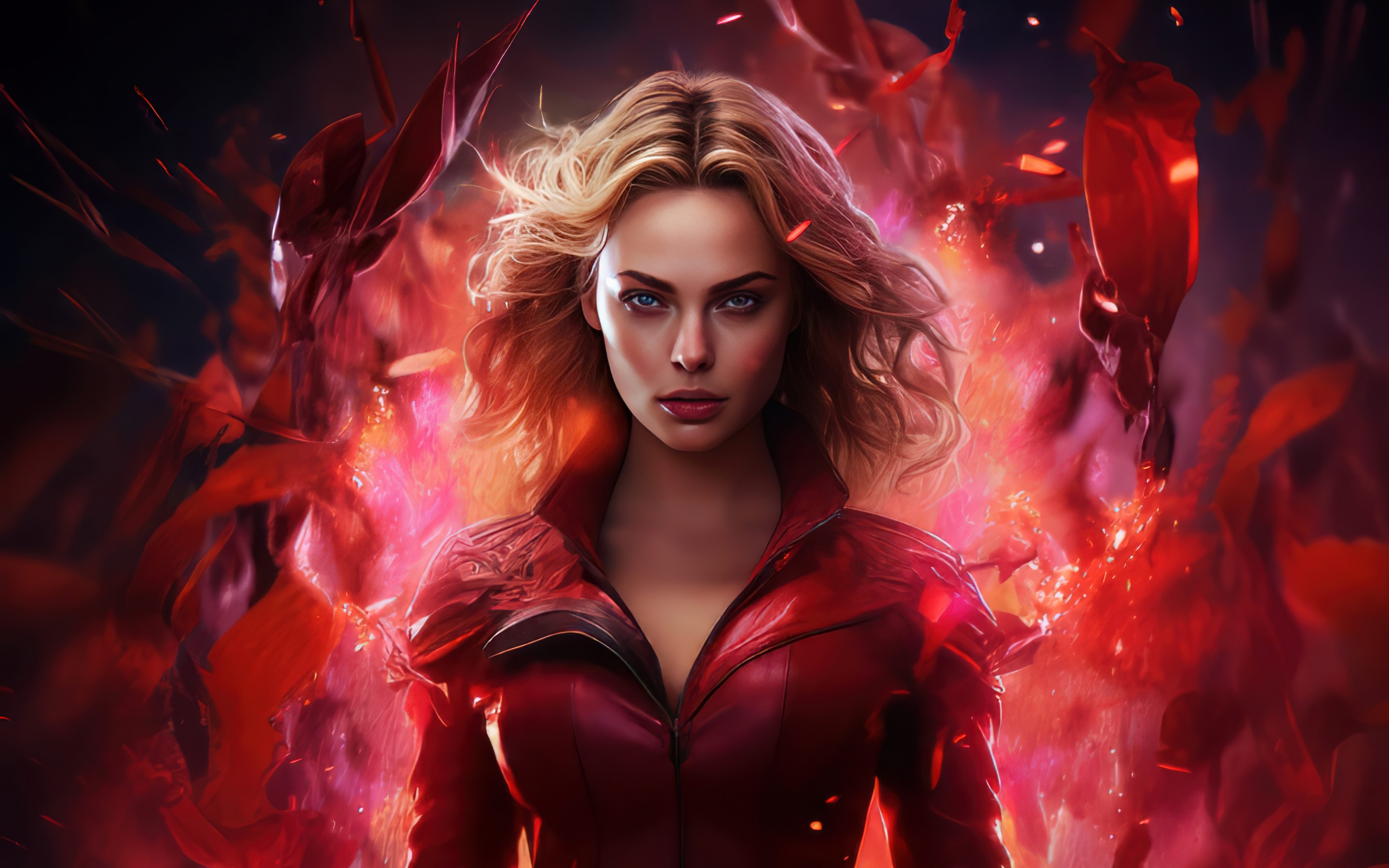 Scarlet Witch Wallpaper 4K, Digital Art