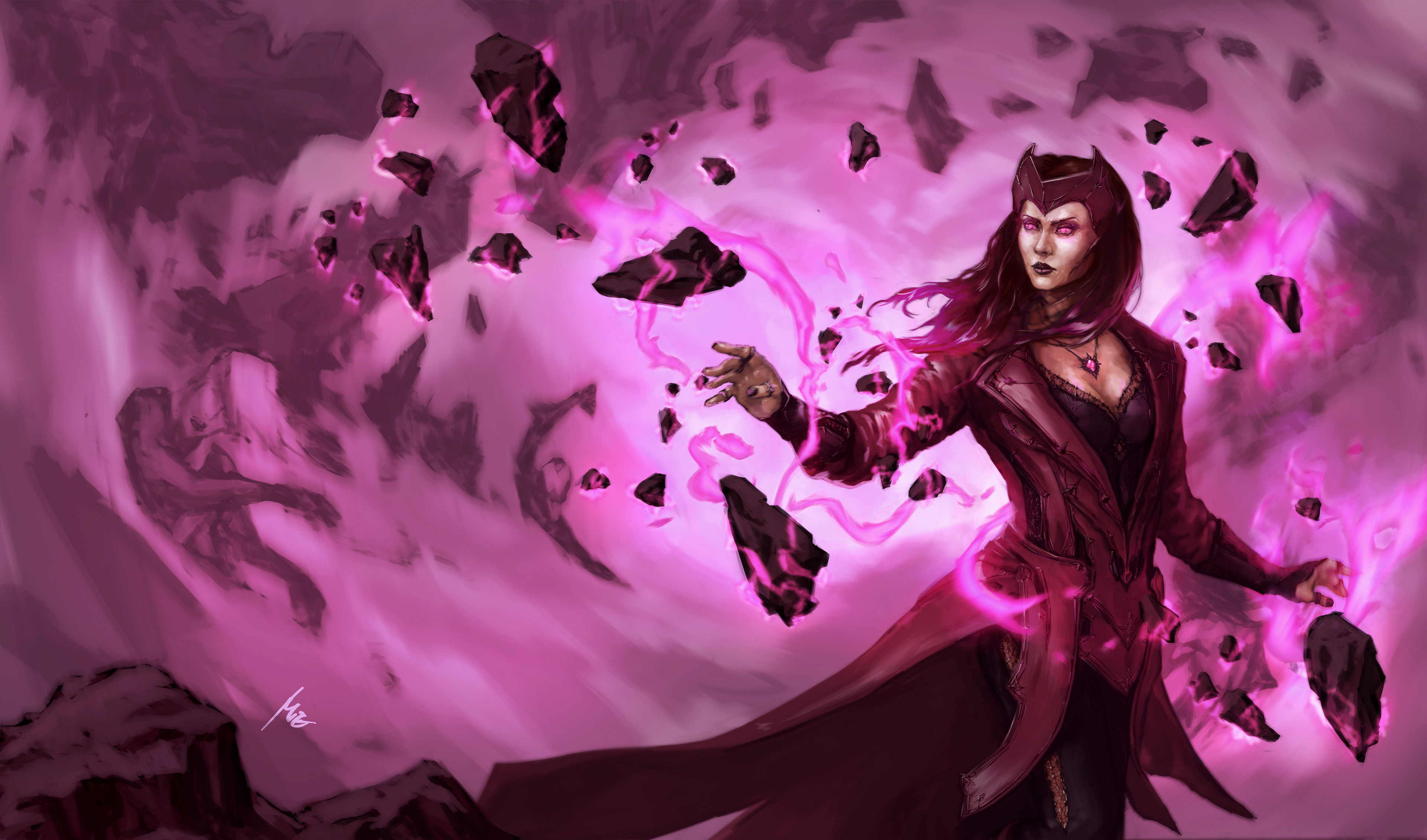 Download Comic Scarlet Witch 4k Ultra HD Wallpaper