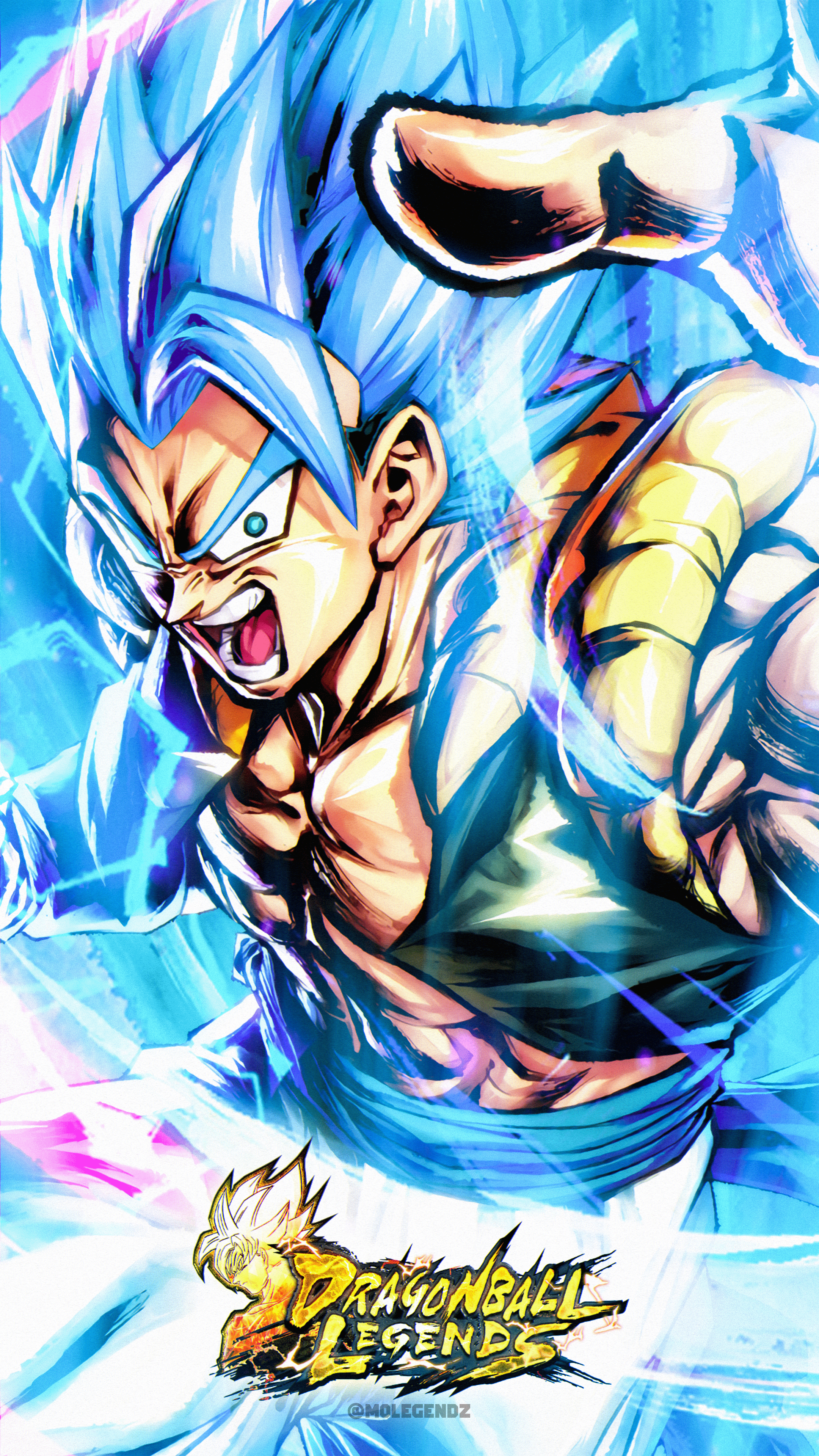 Gogeta Blue Phone Wallpaper credit to