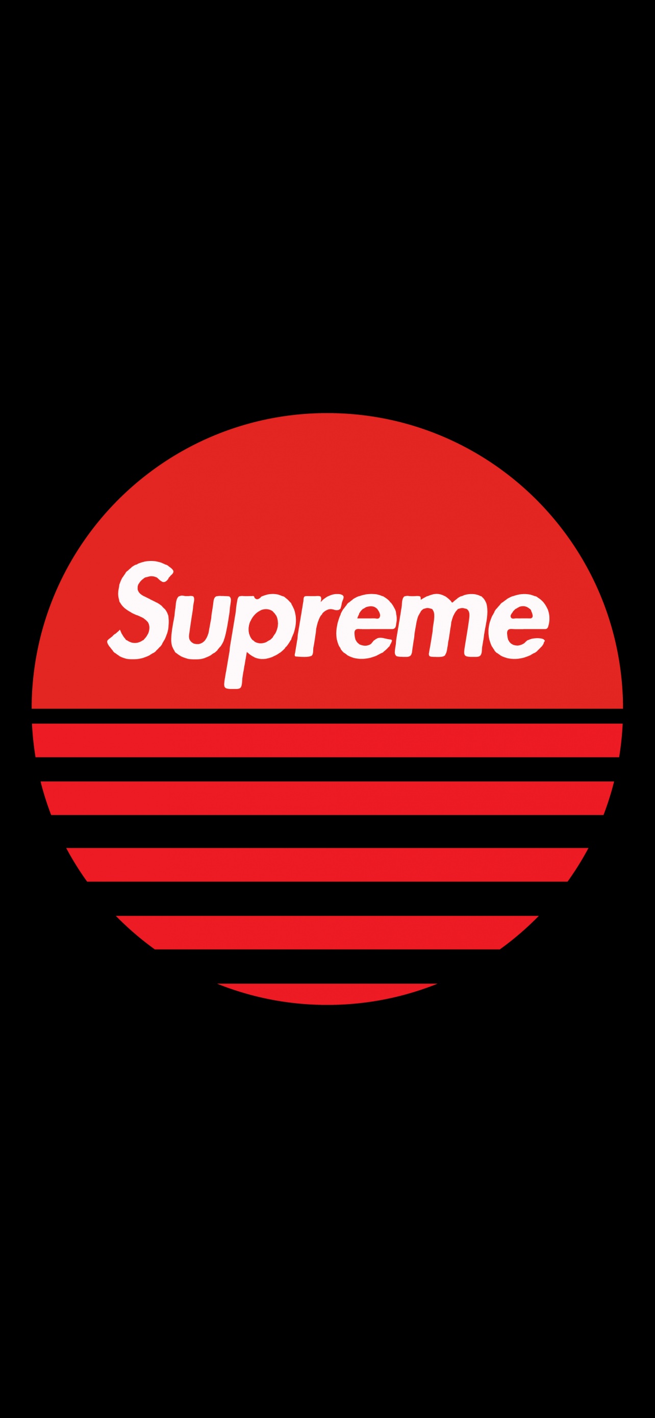Supreme Wallpaper 4K, Sun, Black