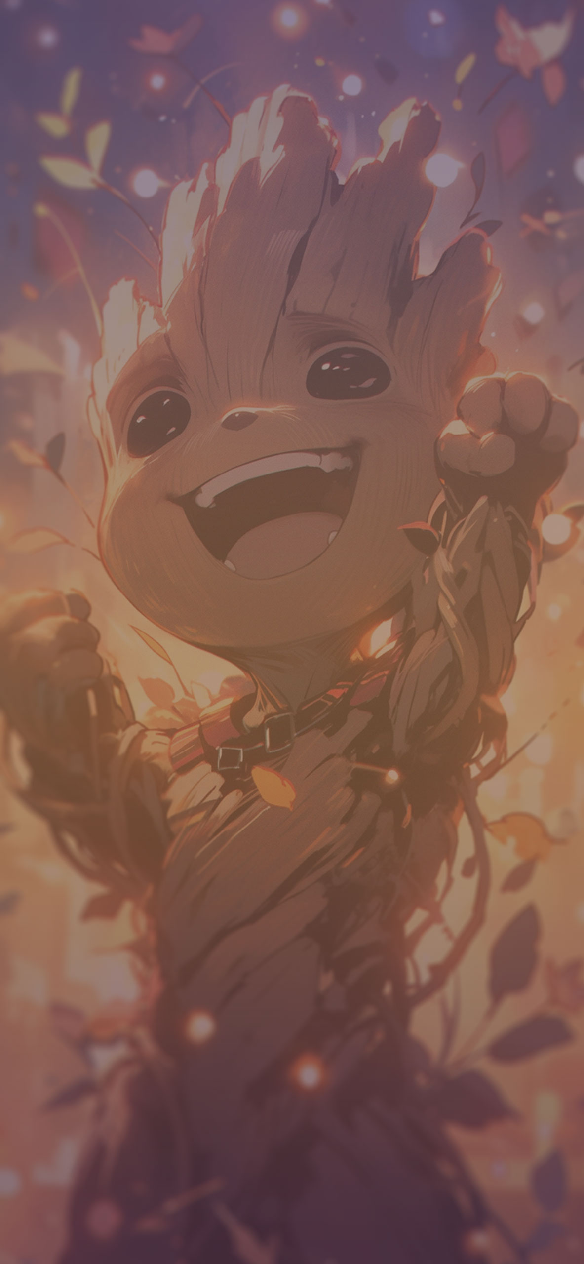 Happy Baby Groot Marvel Wallpaper