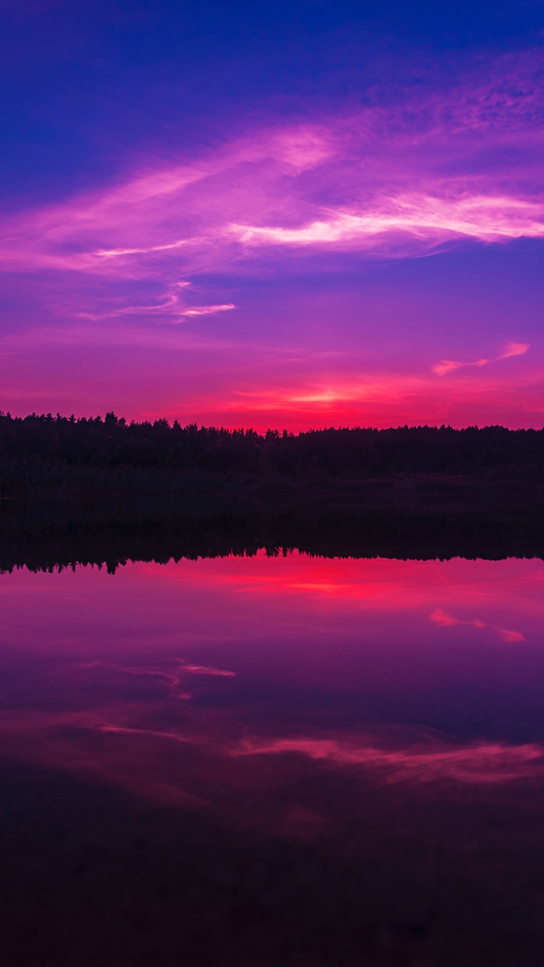 Purple sky Wallpaper 4K, Sunset, Body