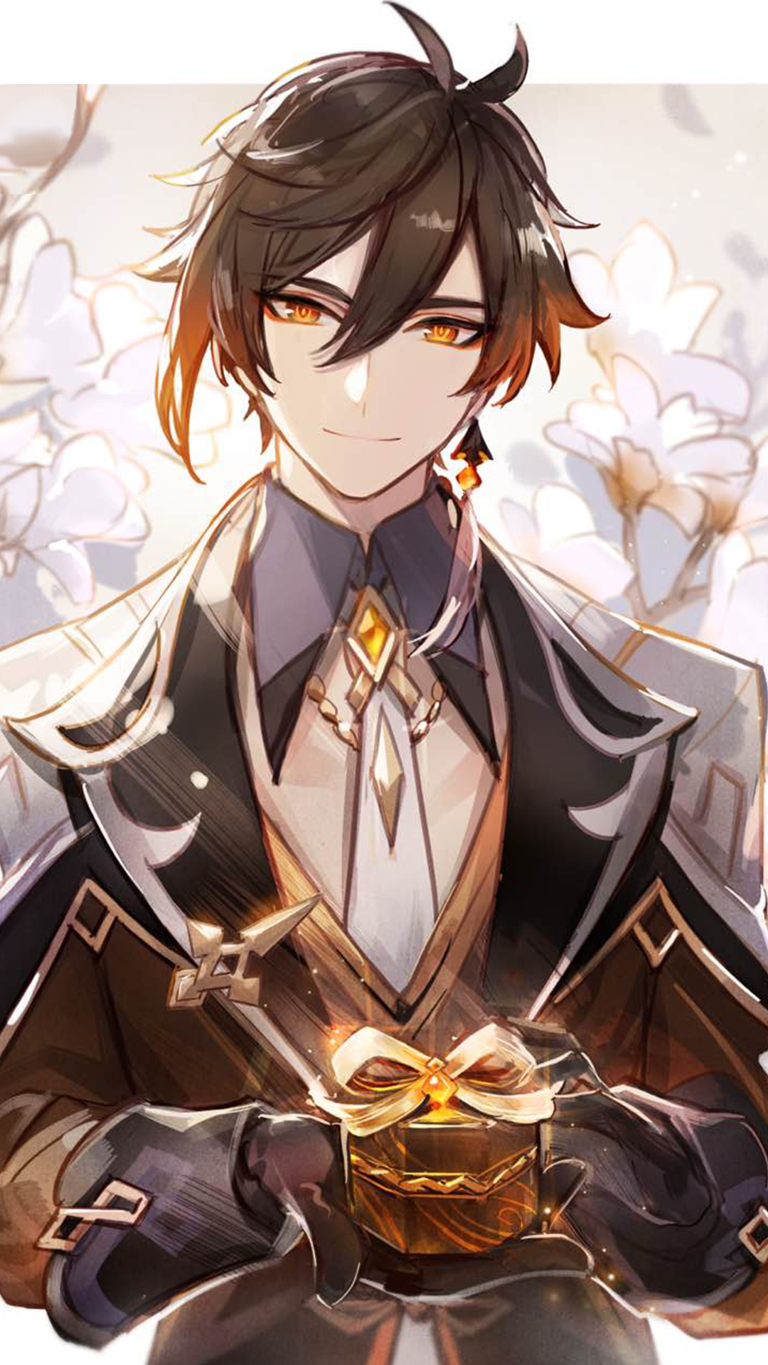 Zhongli White Day Wallpaper Genshin