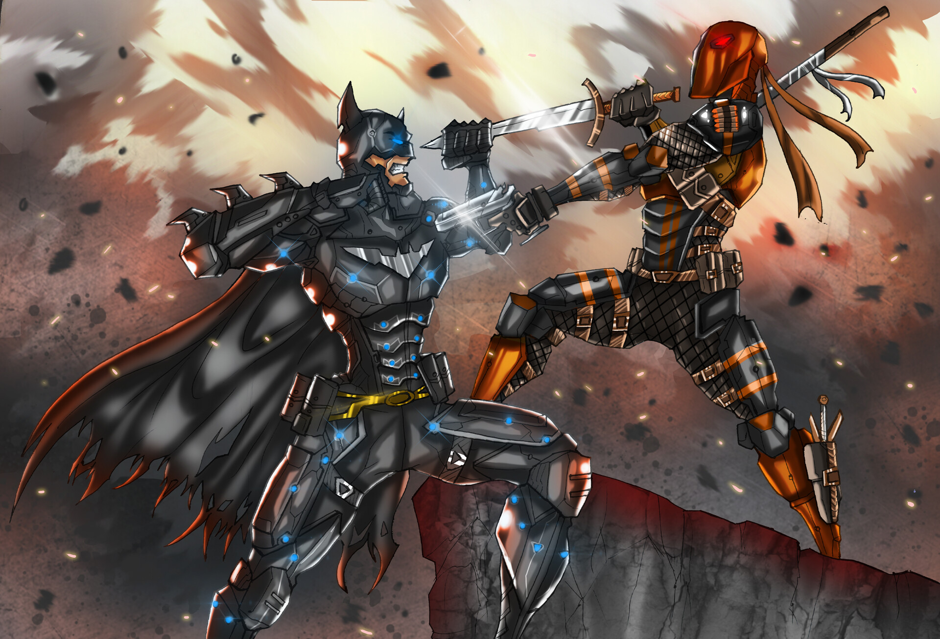 Batman vs Deathstroke Fanart