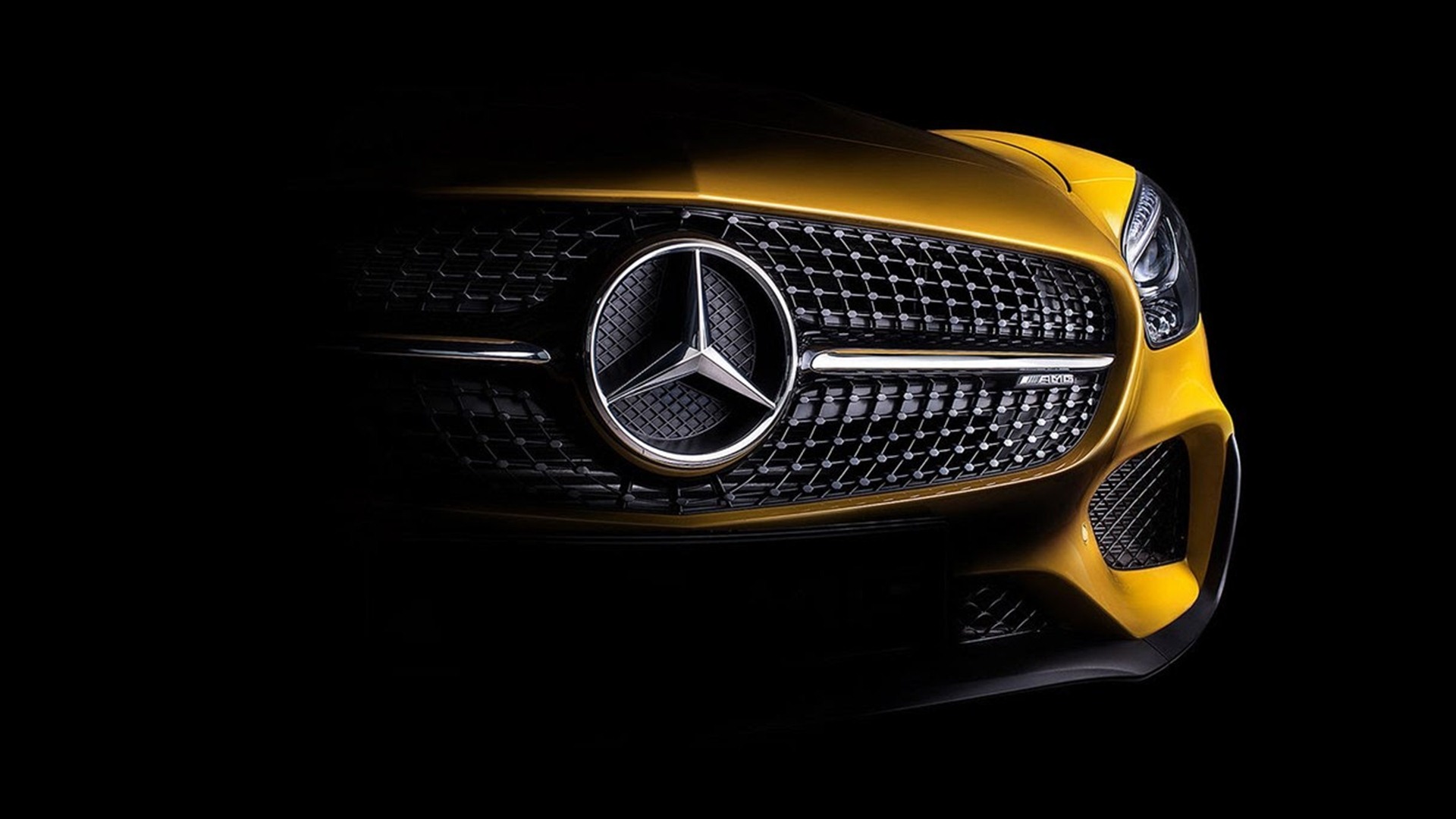 Dark Mercedes Benz Logo Background