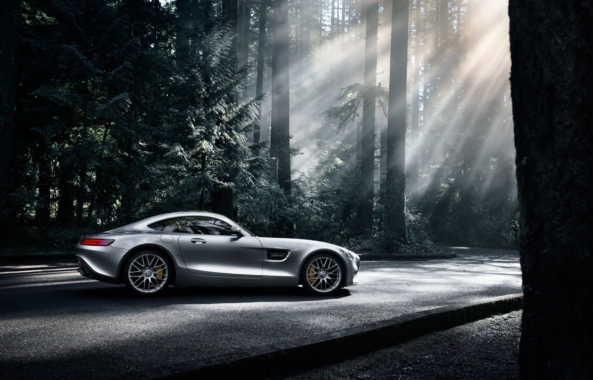 Wallpaper Mercedes Benz, Dark, AMG, Sun