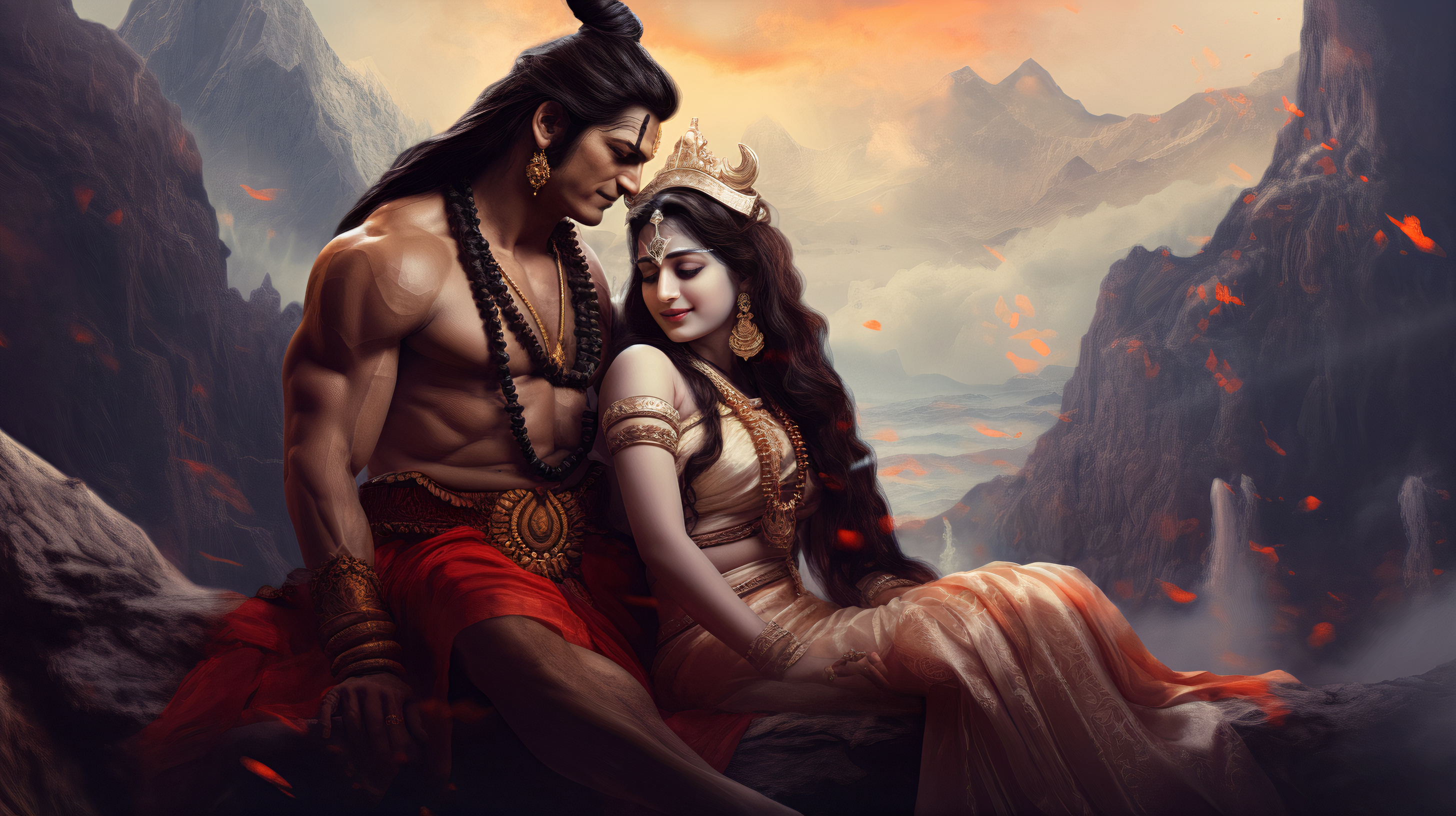 Lord Shiva and Maa Parvati Wallpaper