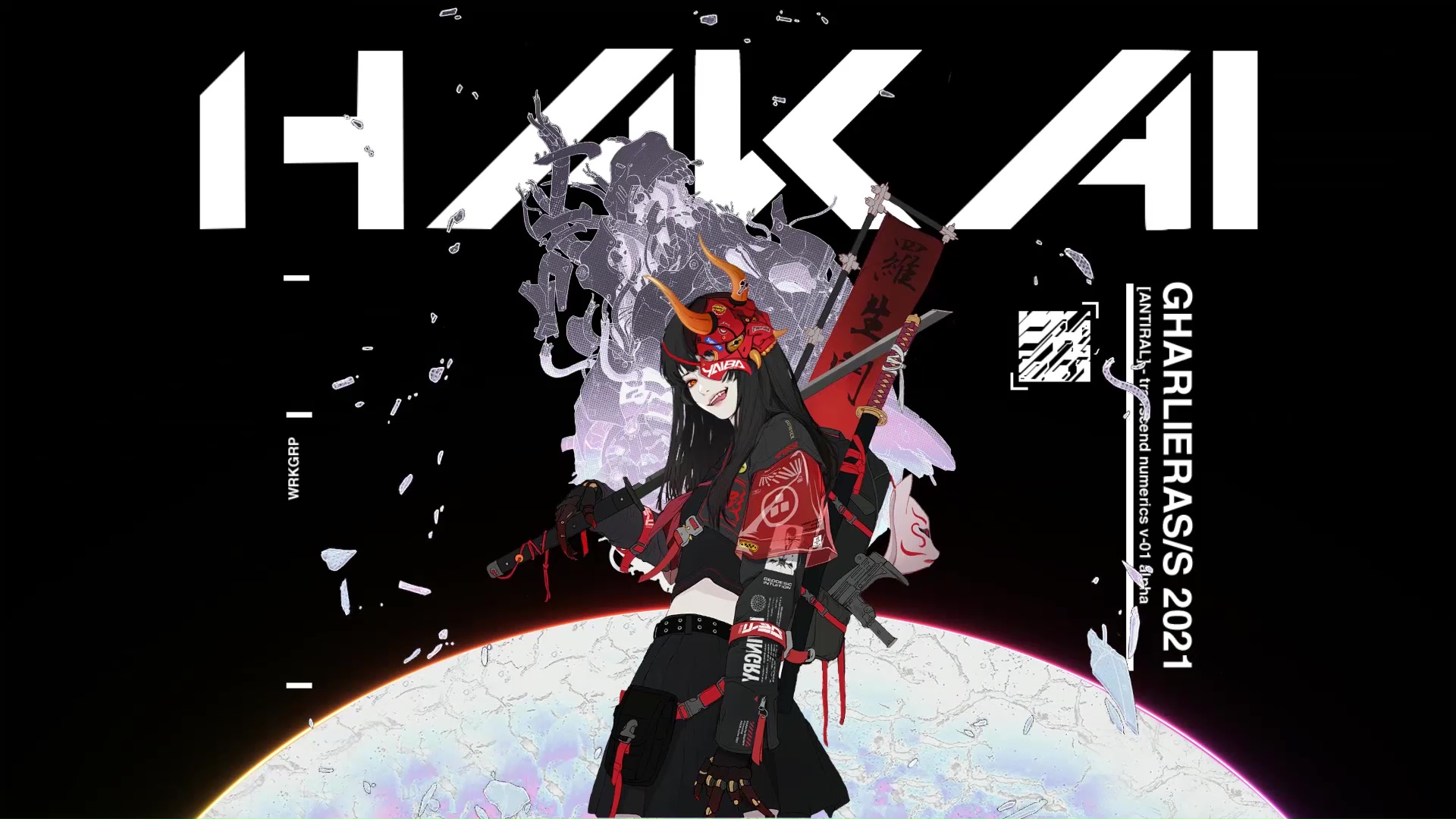 Oni Samurai Anime Girl Cyberpunk Live