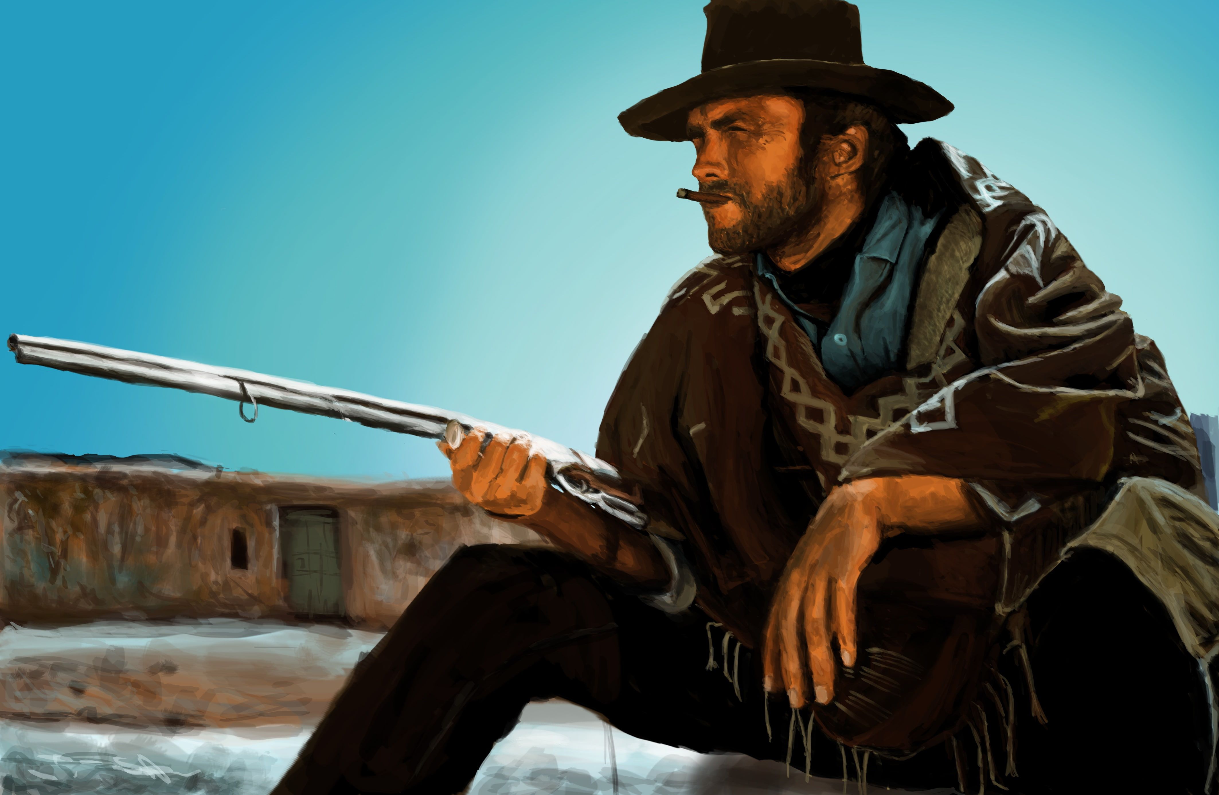 art #Western Clint Eastwood For a