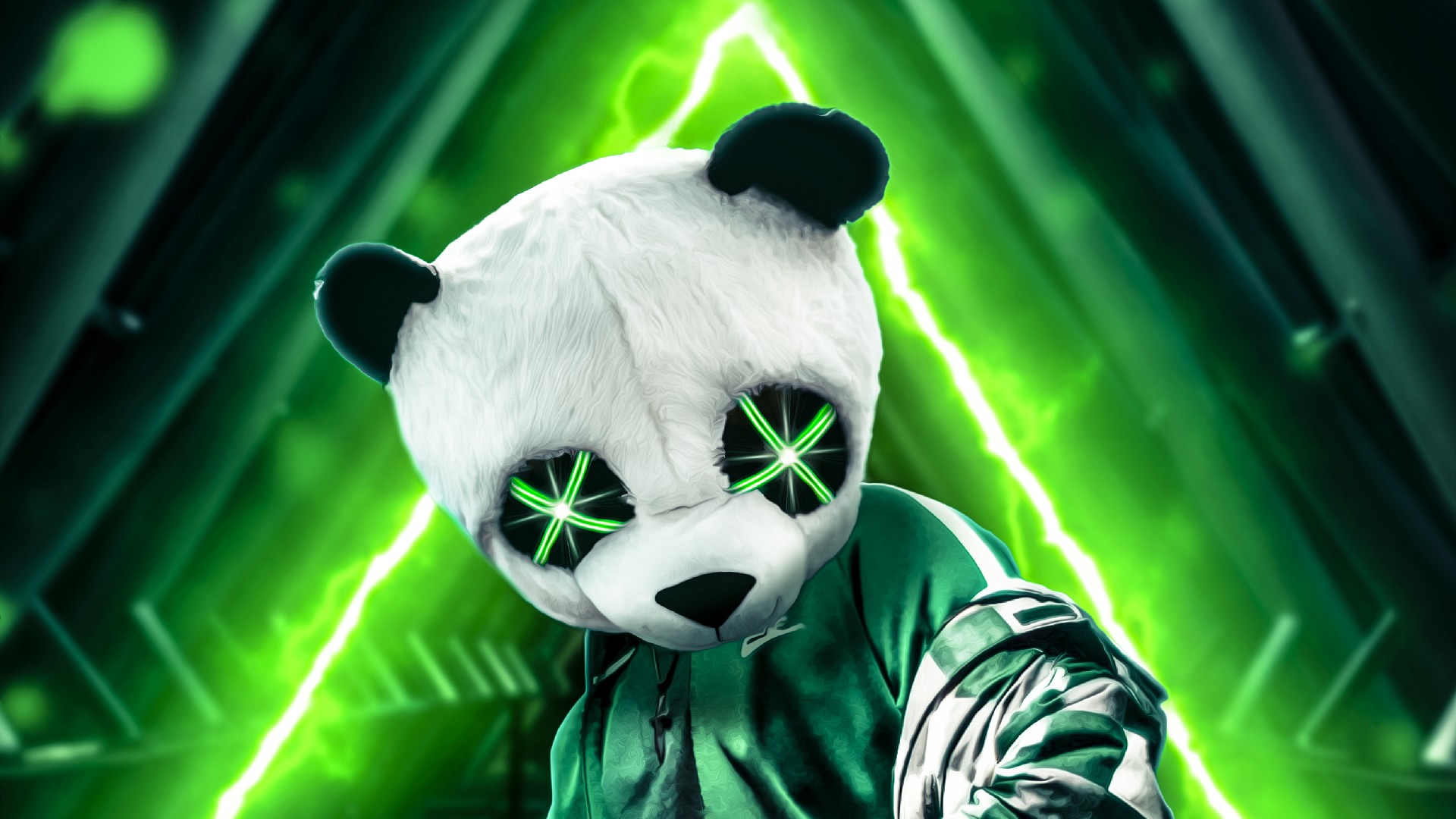 Neon Green Panda