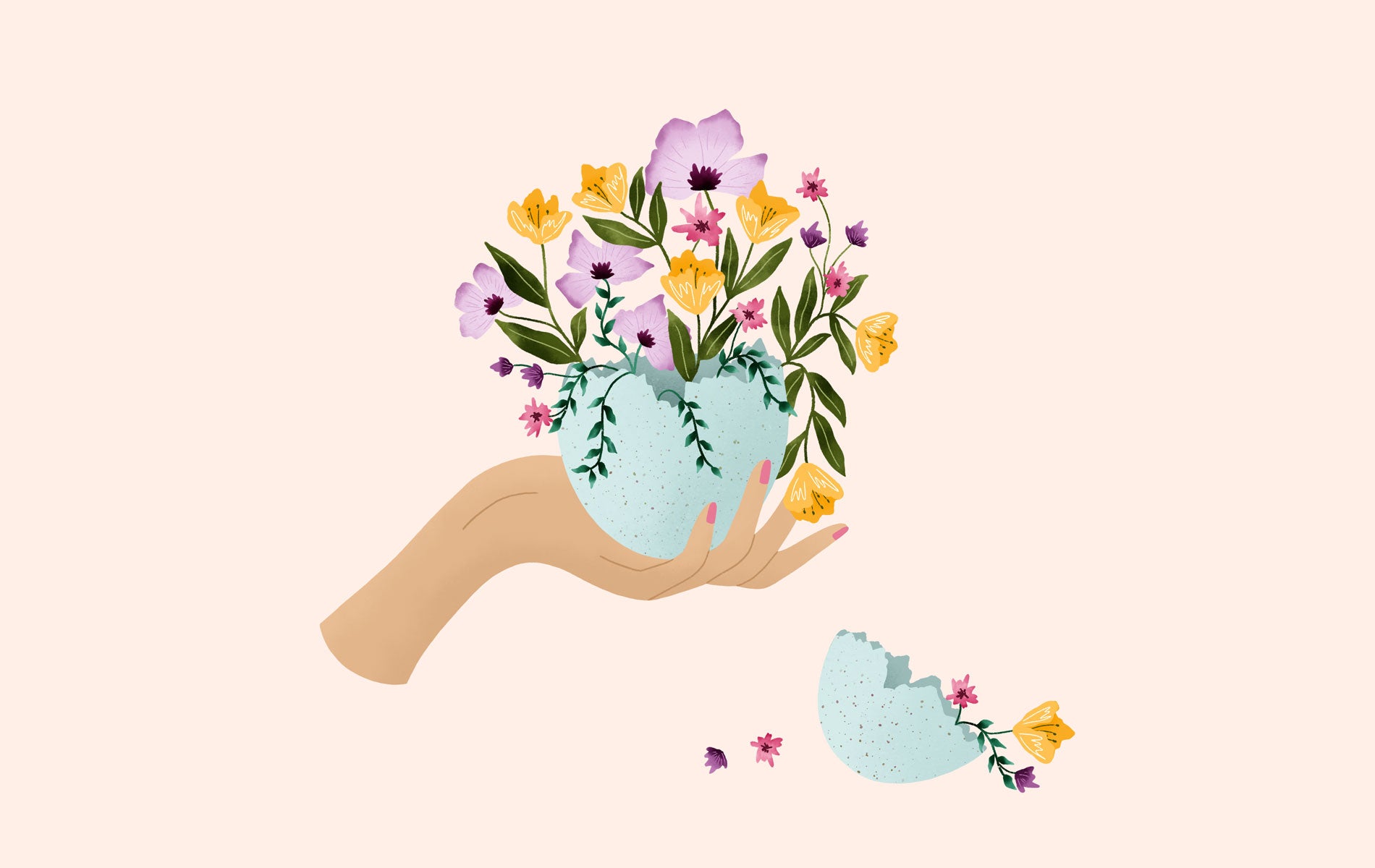 Spring egg desktop, phone and tablet