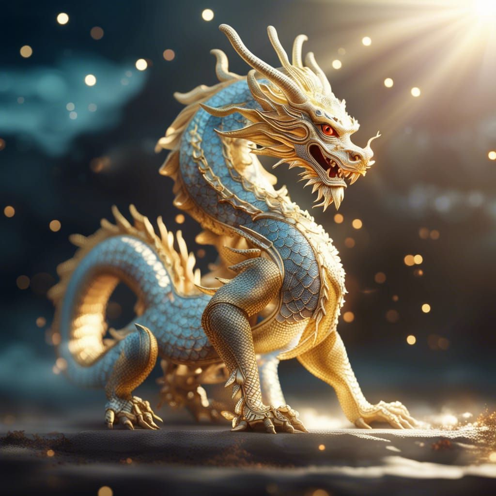 Beautiful Chinese Dragon with armor