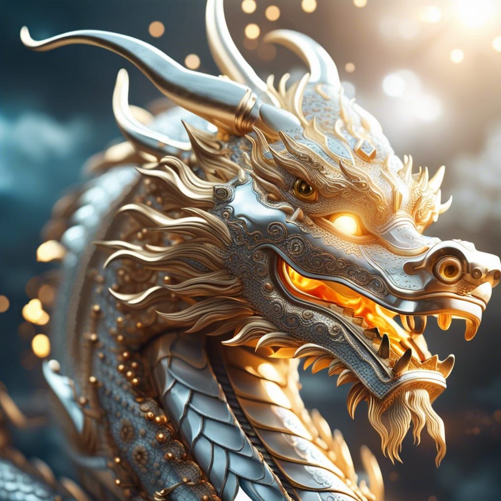 Beautiful Chinese Dragon with armor