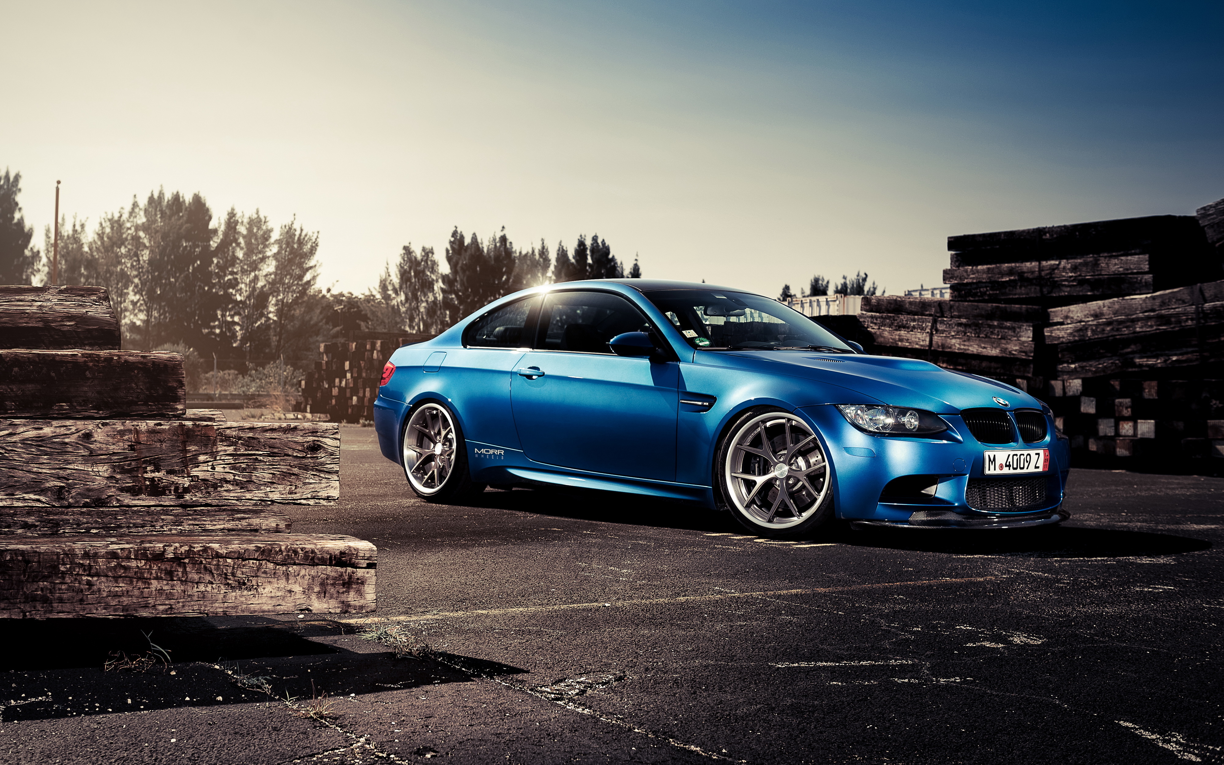 Desktop Wallpaper BMW m3 Blue Cars 4000x2500