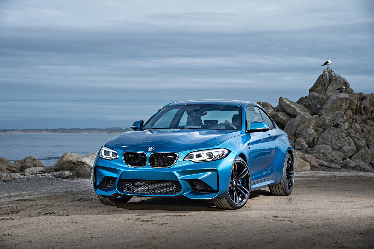 Wallpaper BMW F87 Coupe Blue Cars