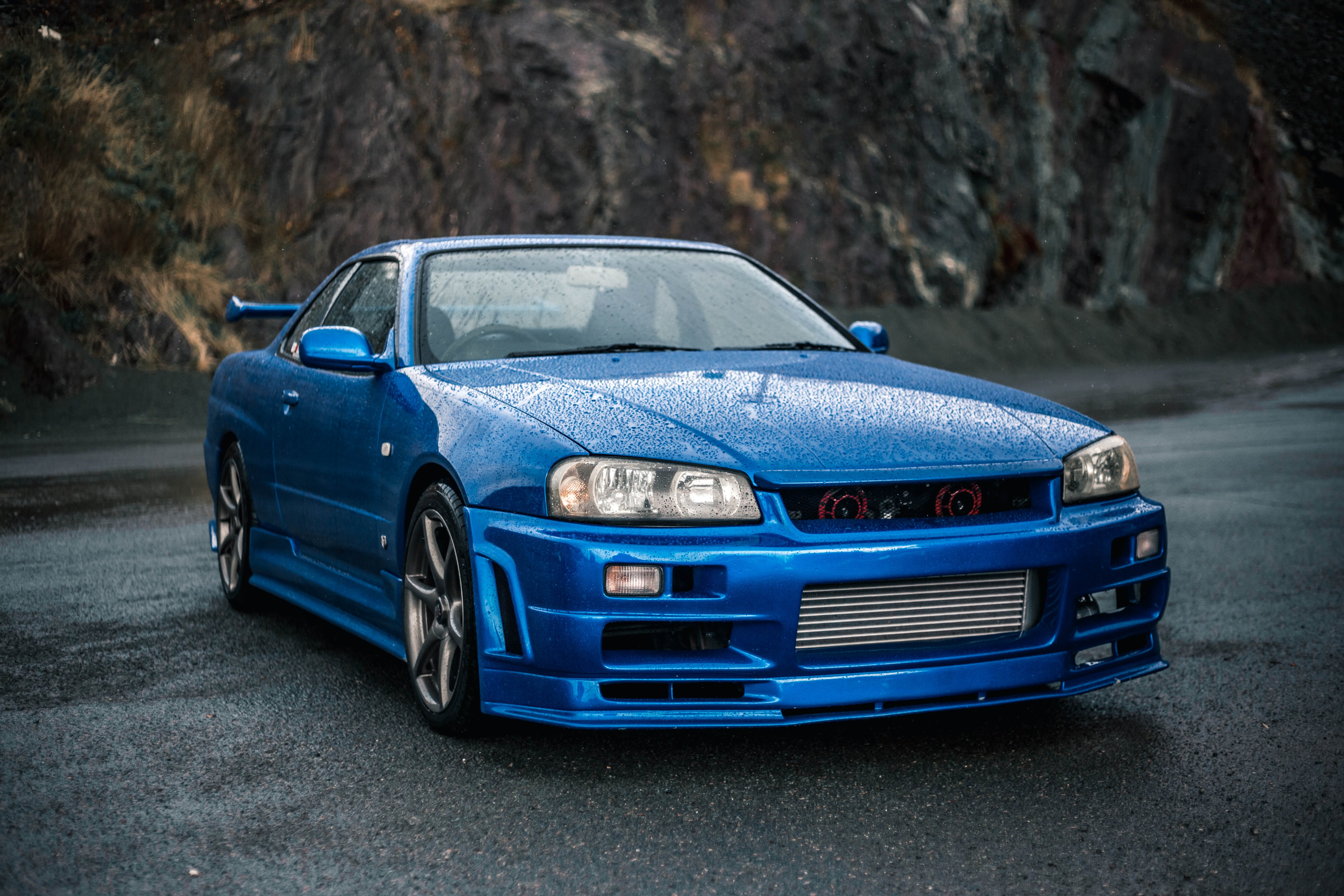 Blue Car near a Ship · Free