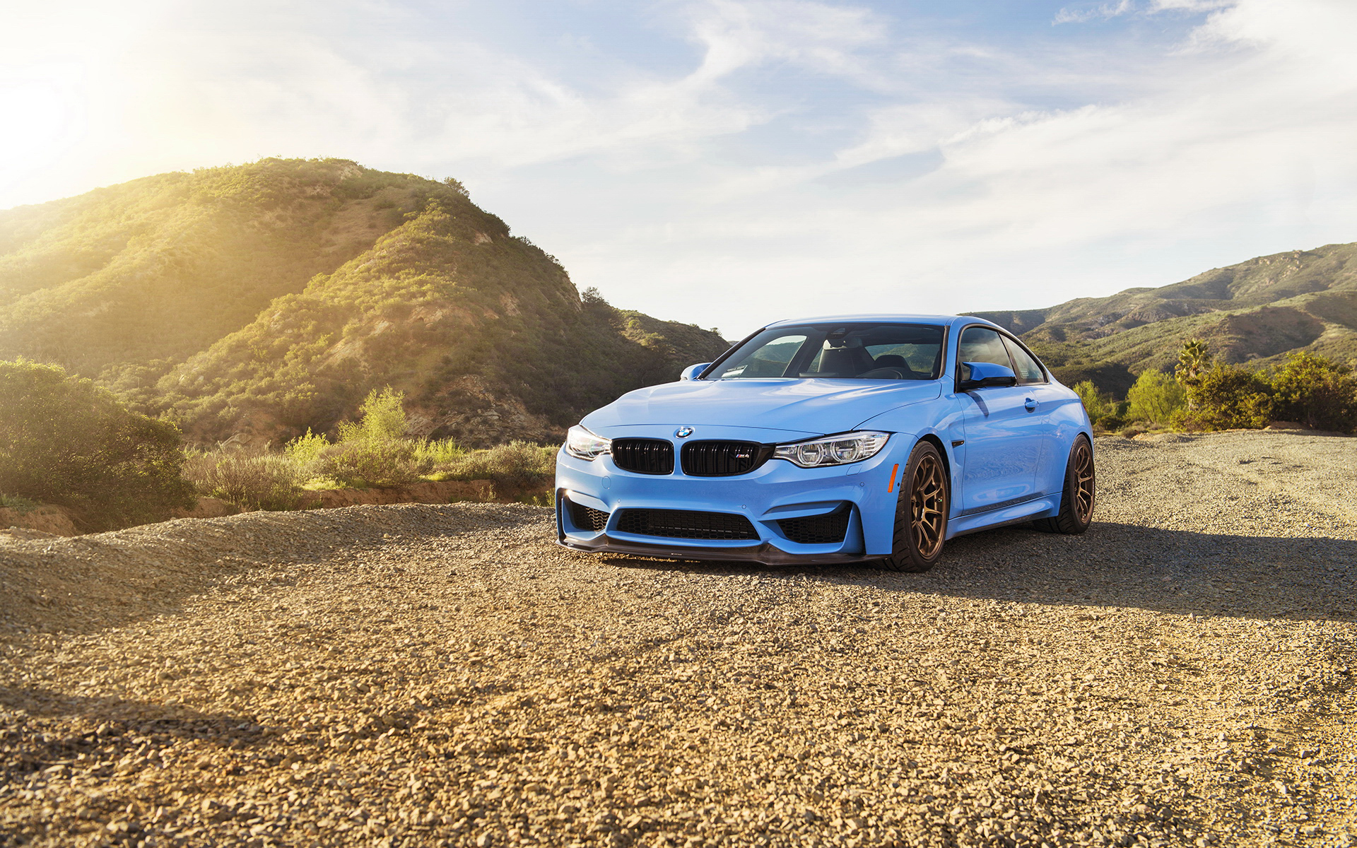 Desktop Wallpaper BMW m4 Light Blue