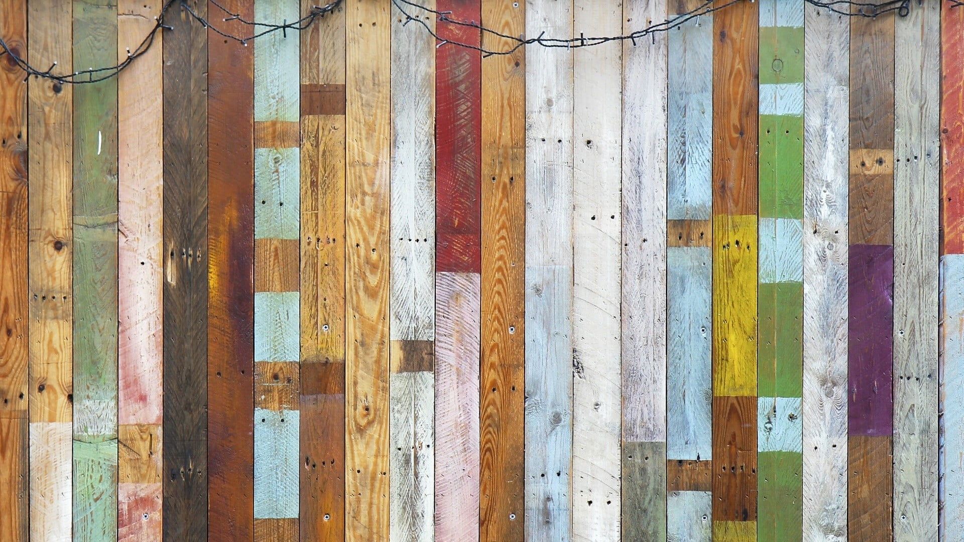 Assorted Color Wooden Fence #texture
