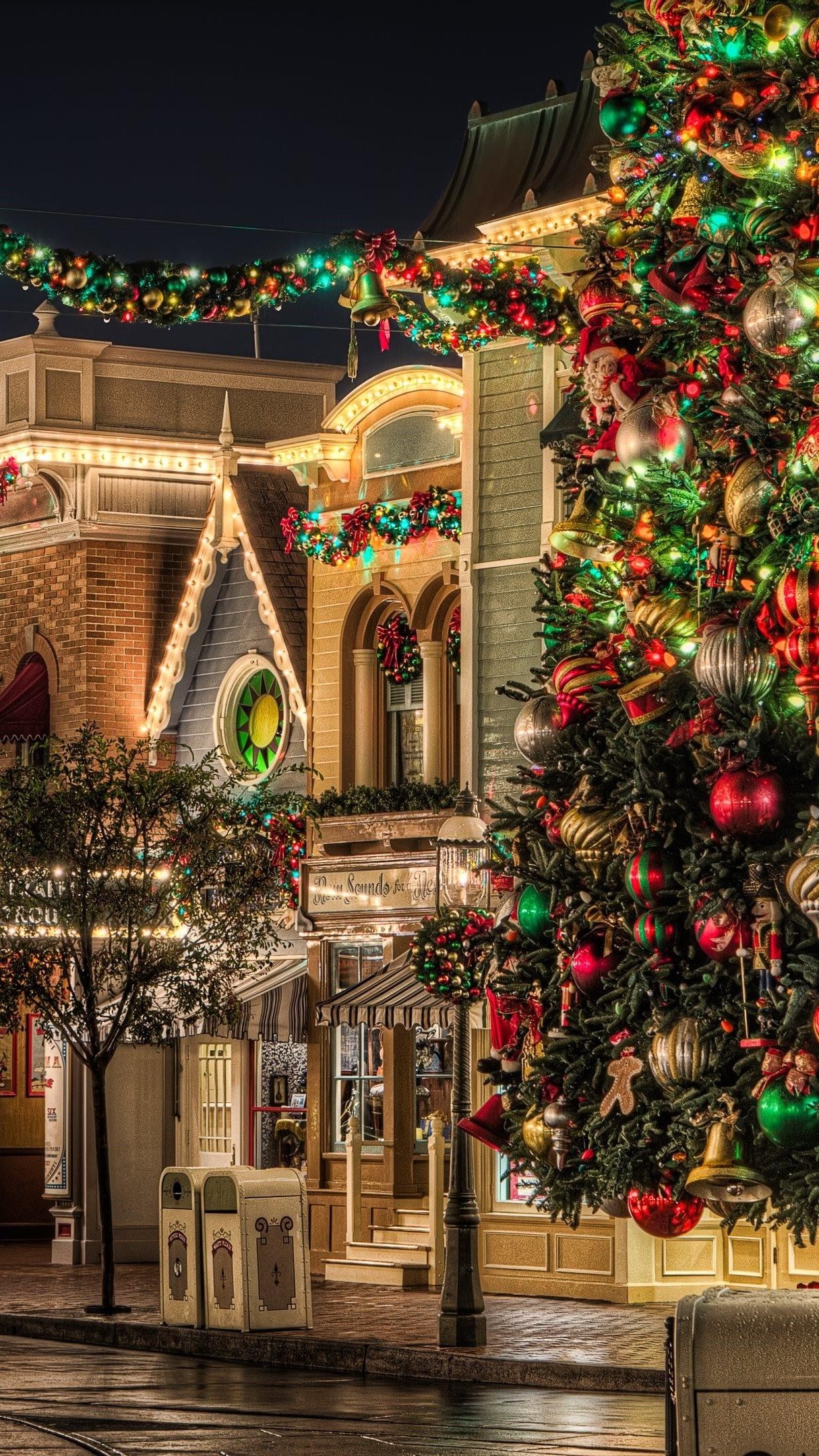 Disneyland Main Street with Christmas