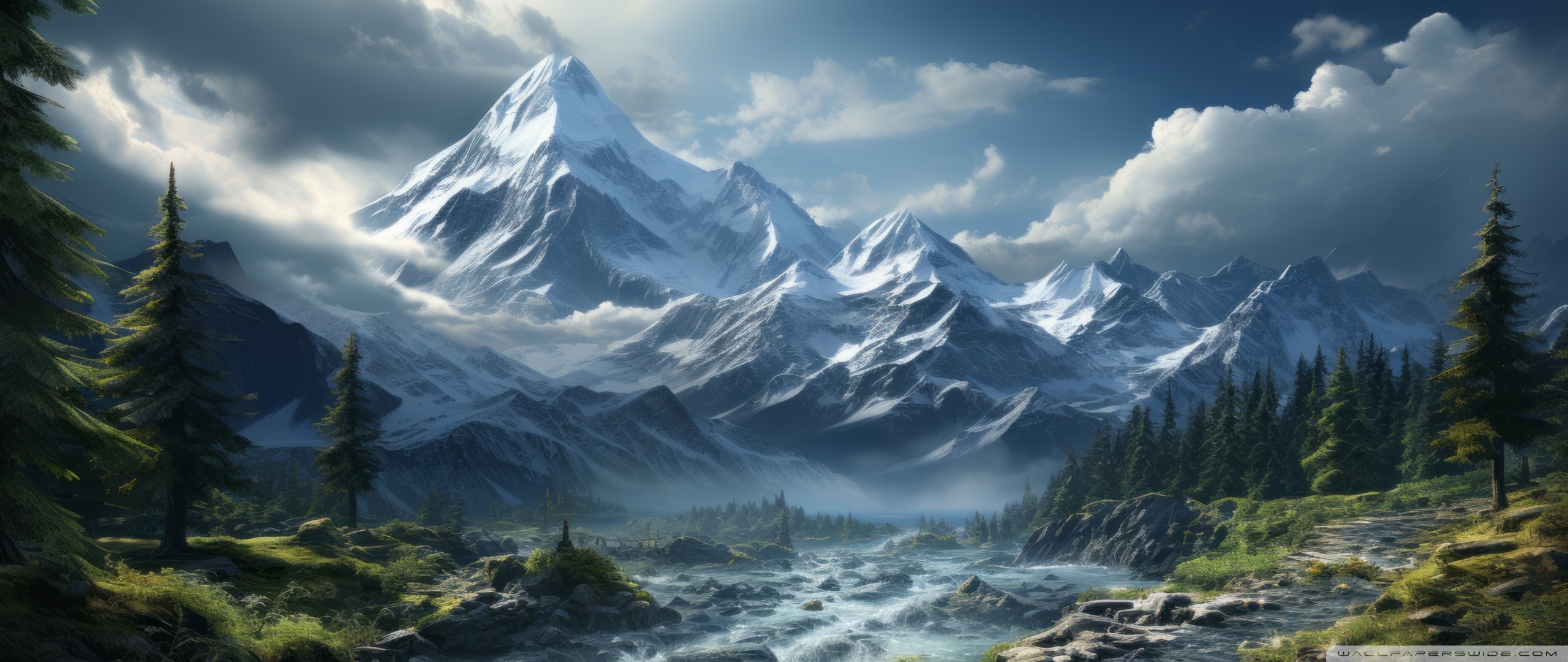 Mountain Landscape Digital Art Ultra HD