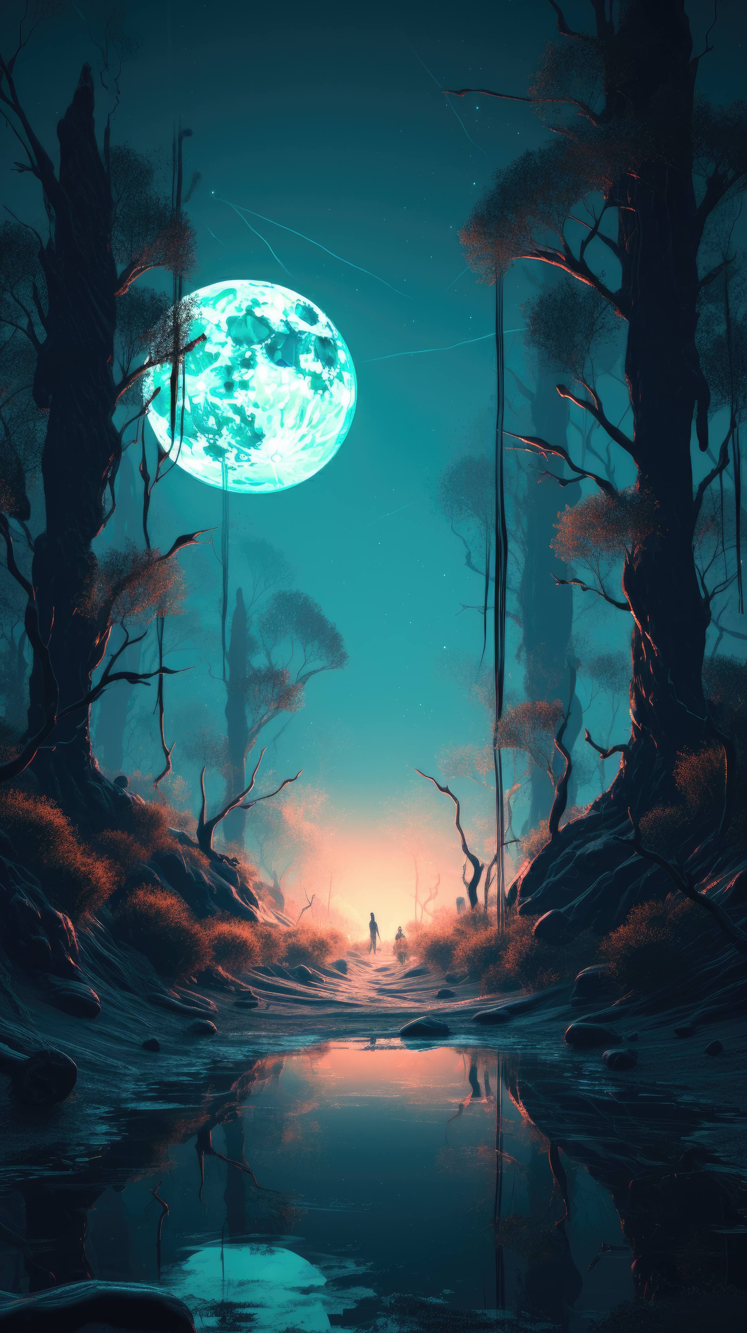 art wallpaper of a surreal forest