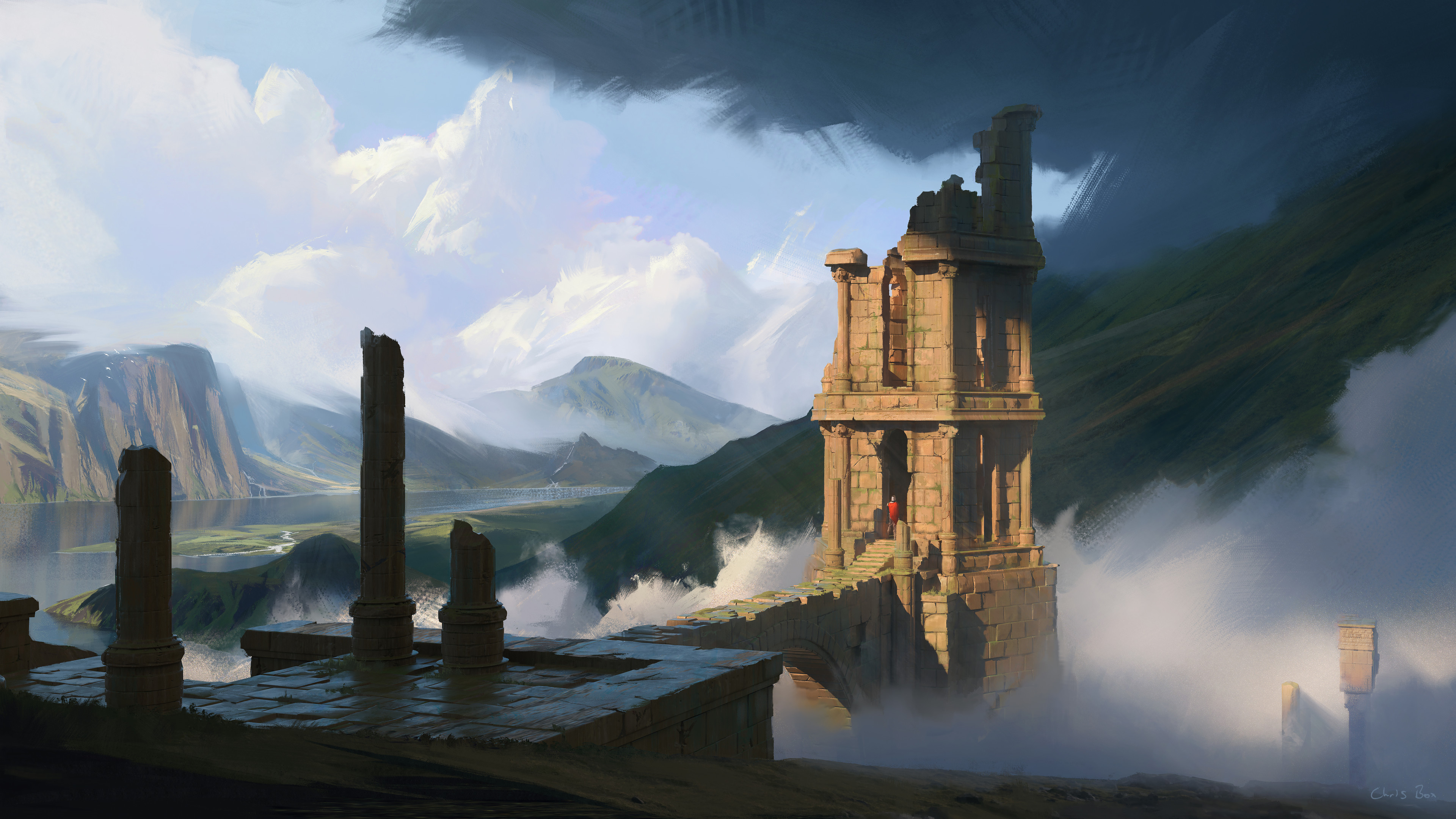 Digital Landscape Artwork Wallpaper