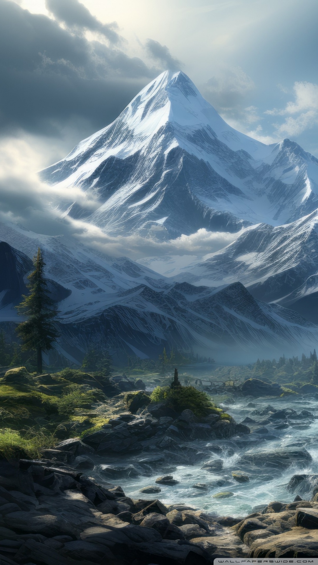 Mountain Landscape Digital Art Ultra HD