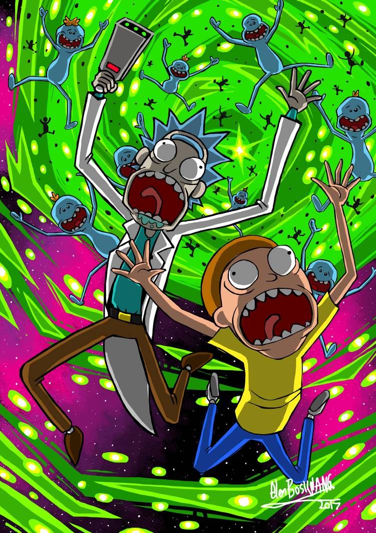 iPhone wallpaper rick and morty