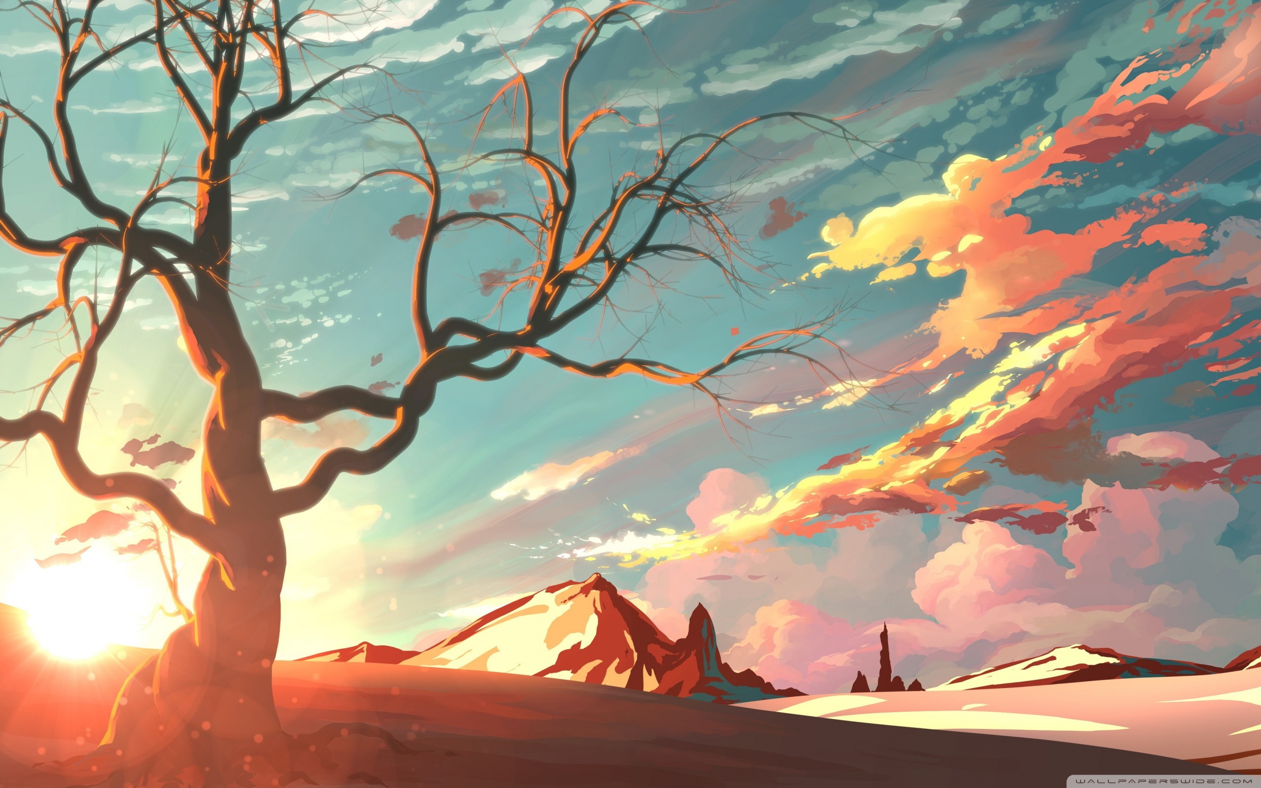 Landscape Illustration Ultra HD Desktop