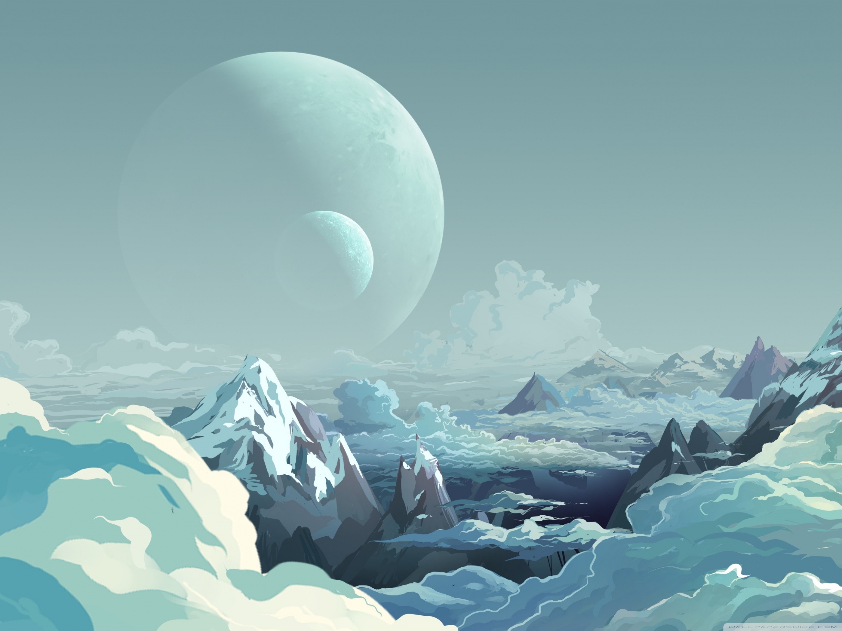Alien Planet Landscape Illustration