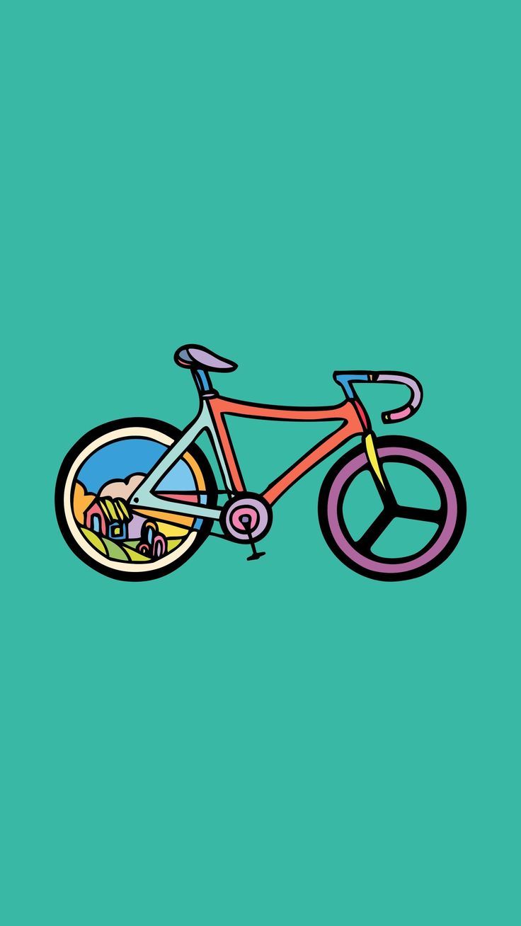 Cycle Minimalist Illustrator Wallpaper