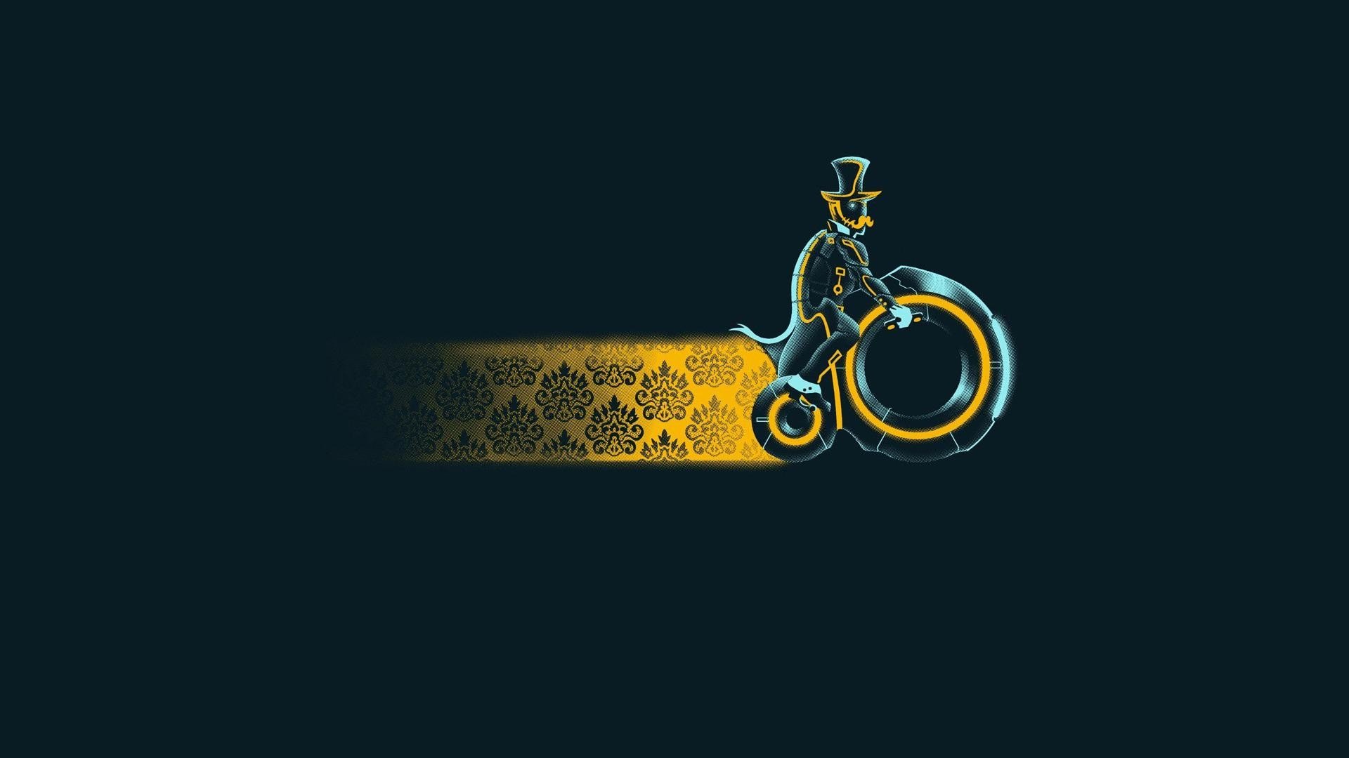 Bike minimalistic vintage funny Tron