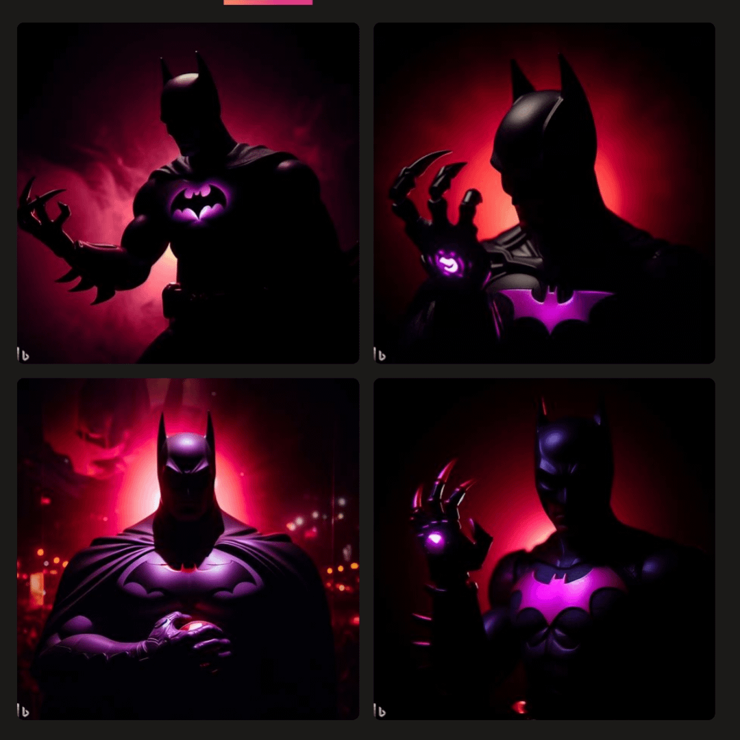 batman silloute in the dark, theres a