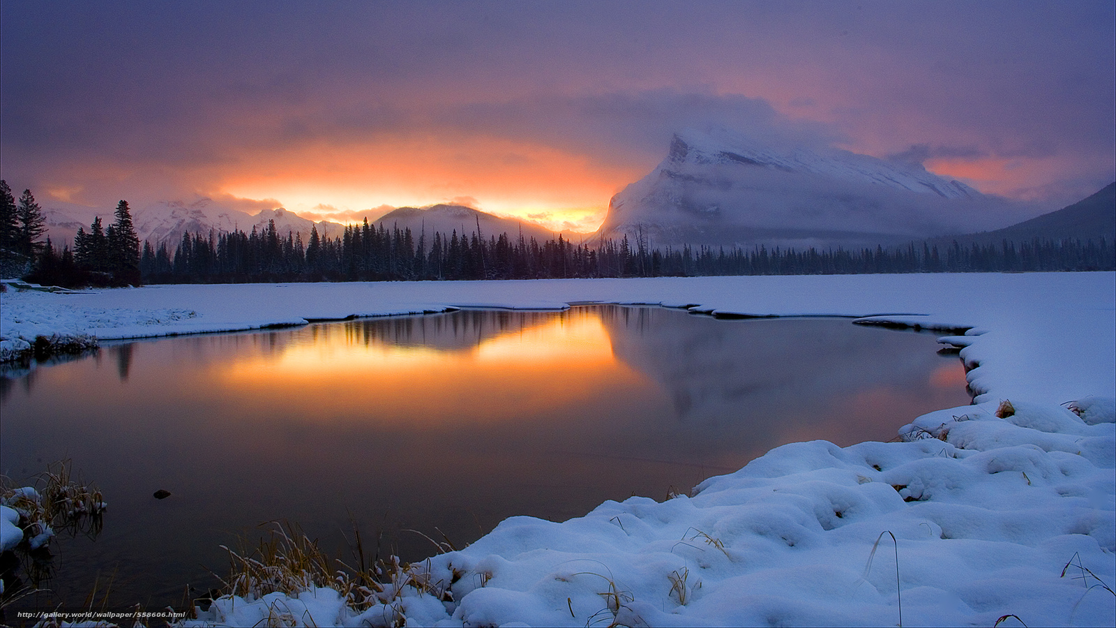 Winter Sunrise Lake Wallpapers - Wallpaper Cave