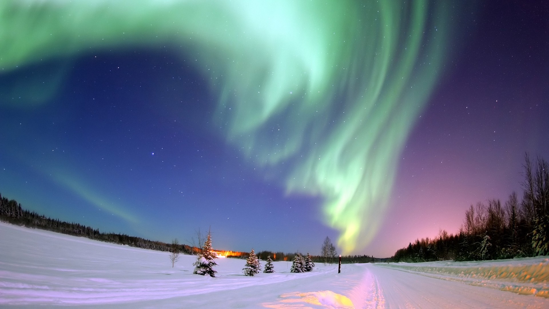 Northern Lights Winter Desktop Wallpapers - Wallpaper Cave