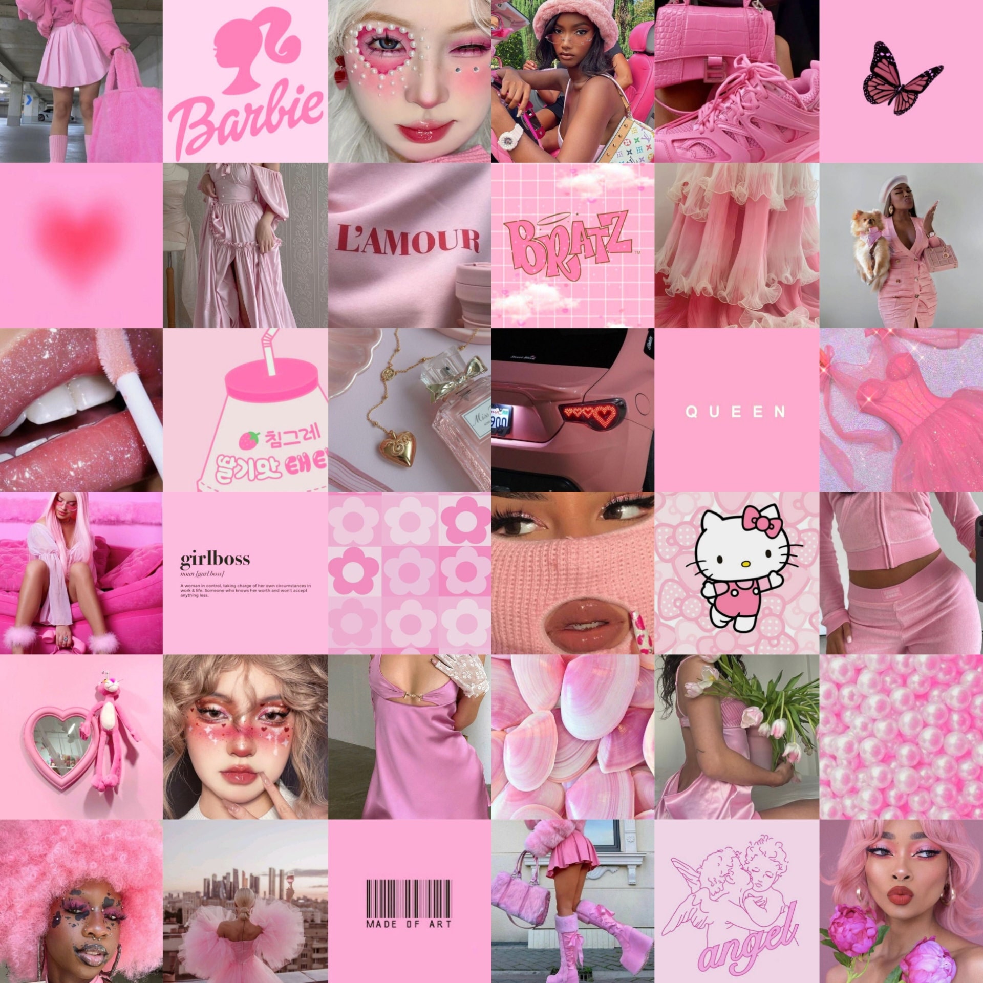 DIGITAL Pink Aesthetic Collage Kit