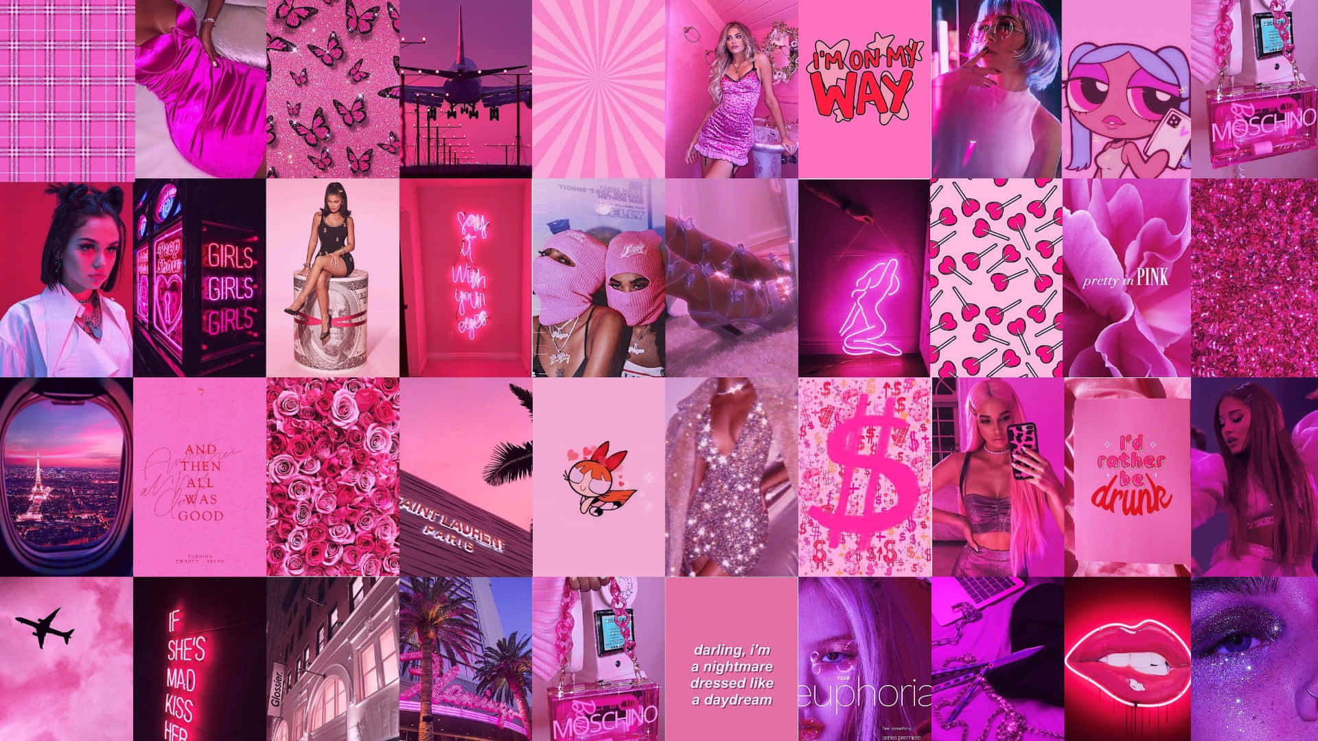 Download Party Pink Aesthetic Collage