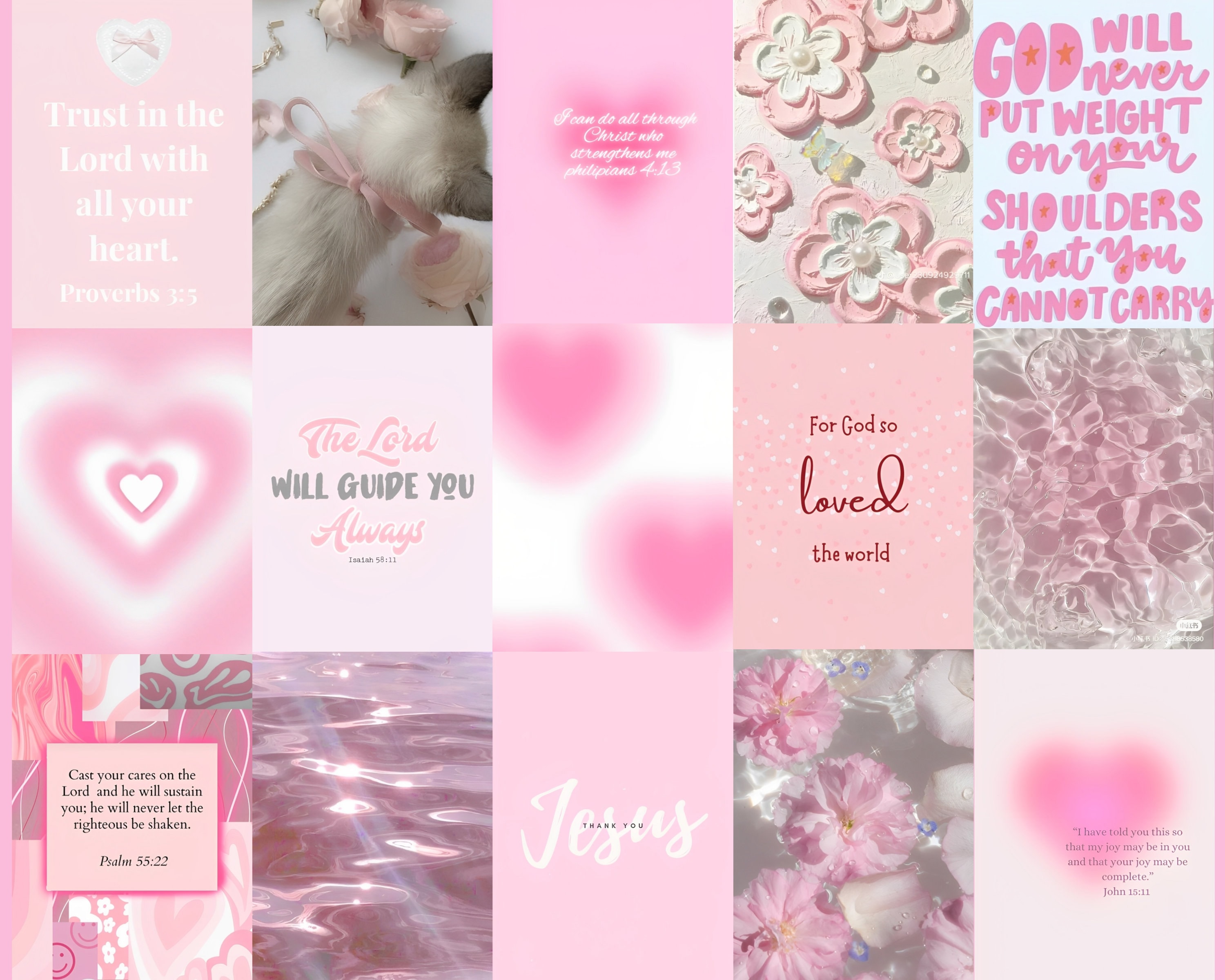 CHRISTIAN COLLAGE KIT Pink Collage