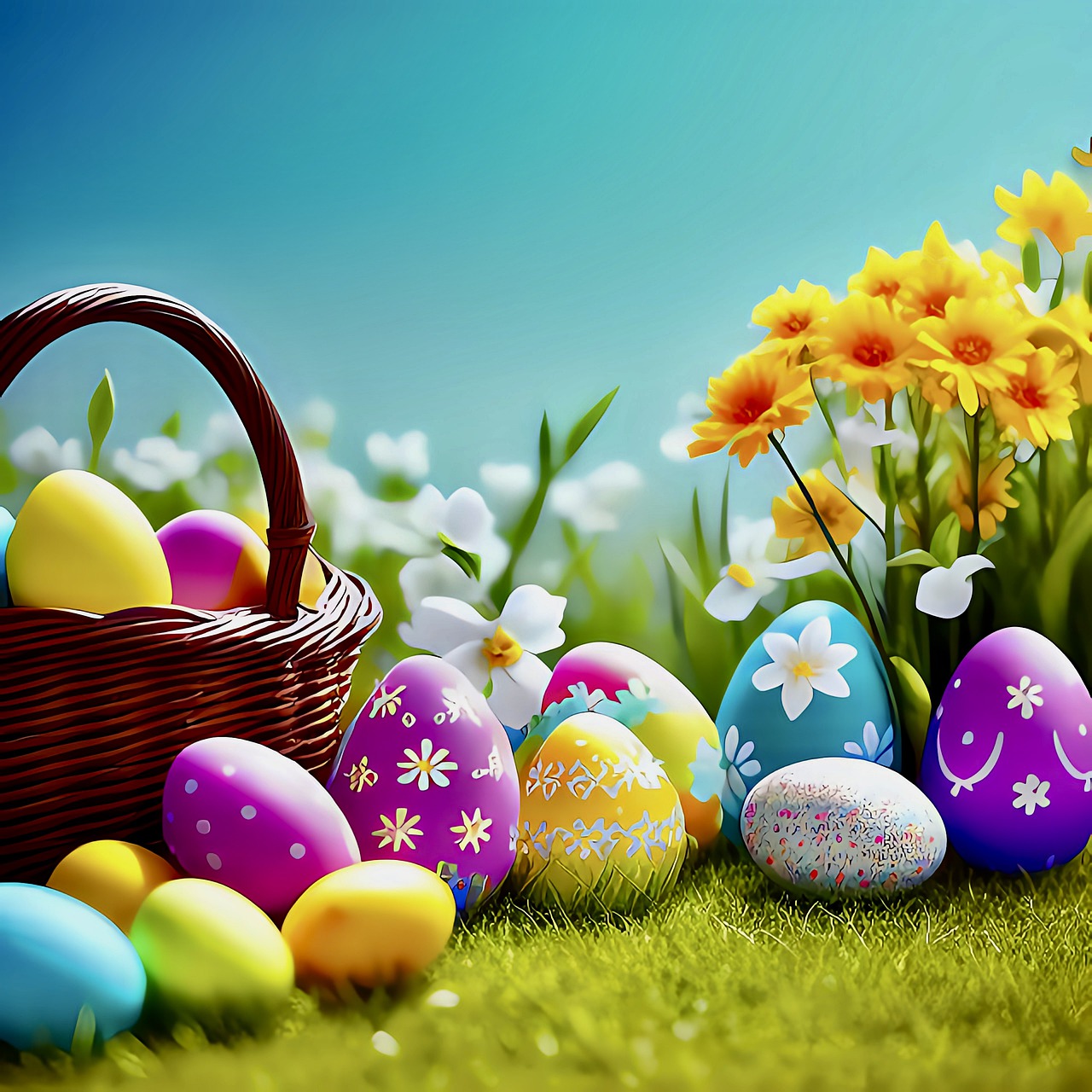 Download Easter Easter Eggs Basket