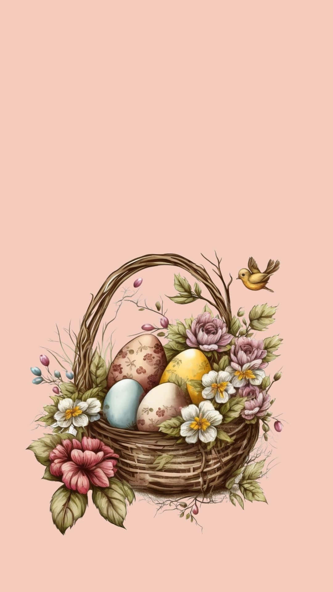 Download Easter Basket With Flowers
