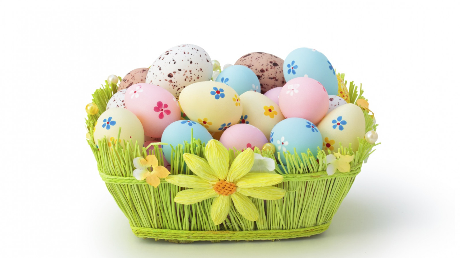 Easter Basket Background Wallpaper