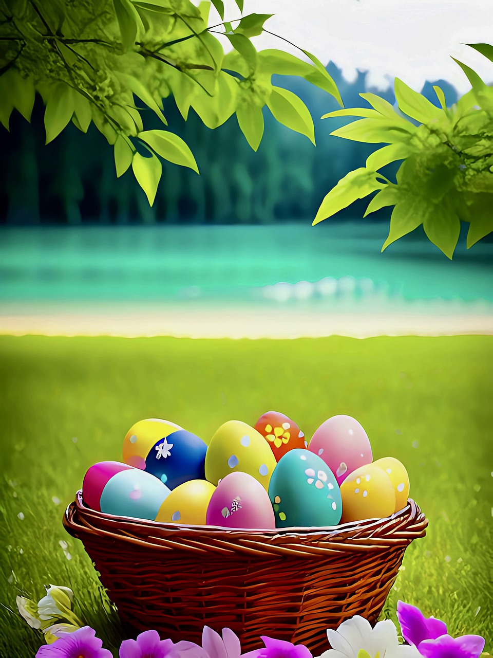 Download Easter Easter Eggs Basket