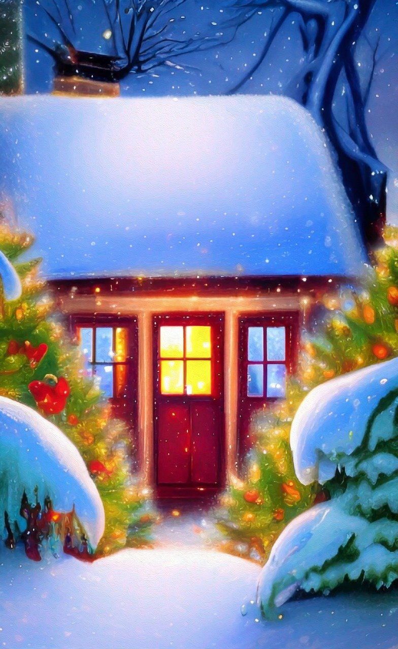 Winter Night Cabin Wallpapers - Wallpaper Cave