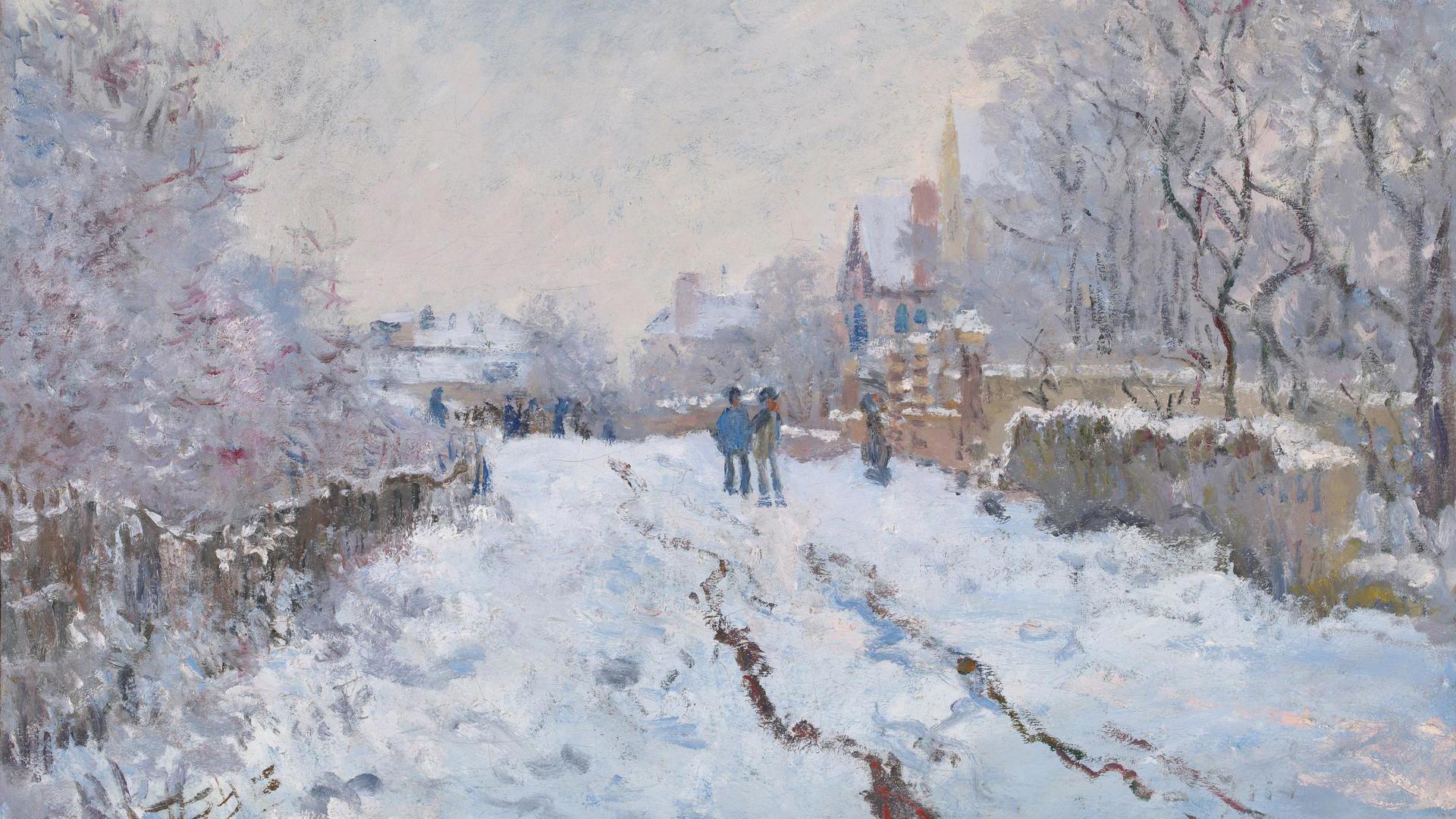 Claude Monet. Snow Scene at Argenteuil