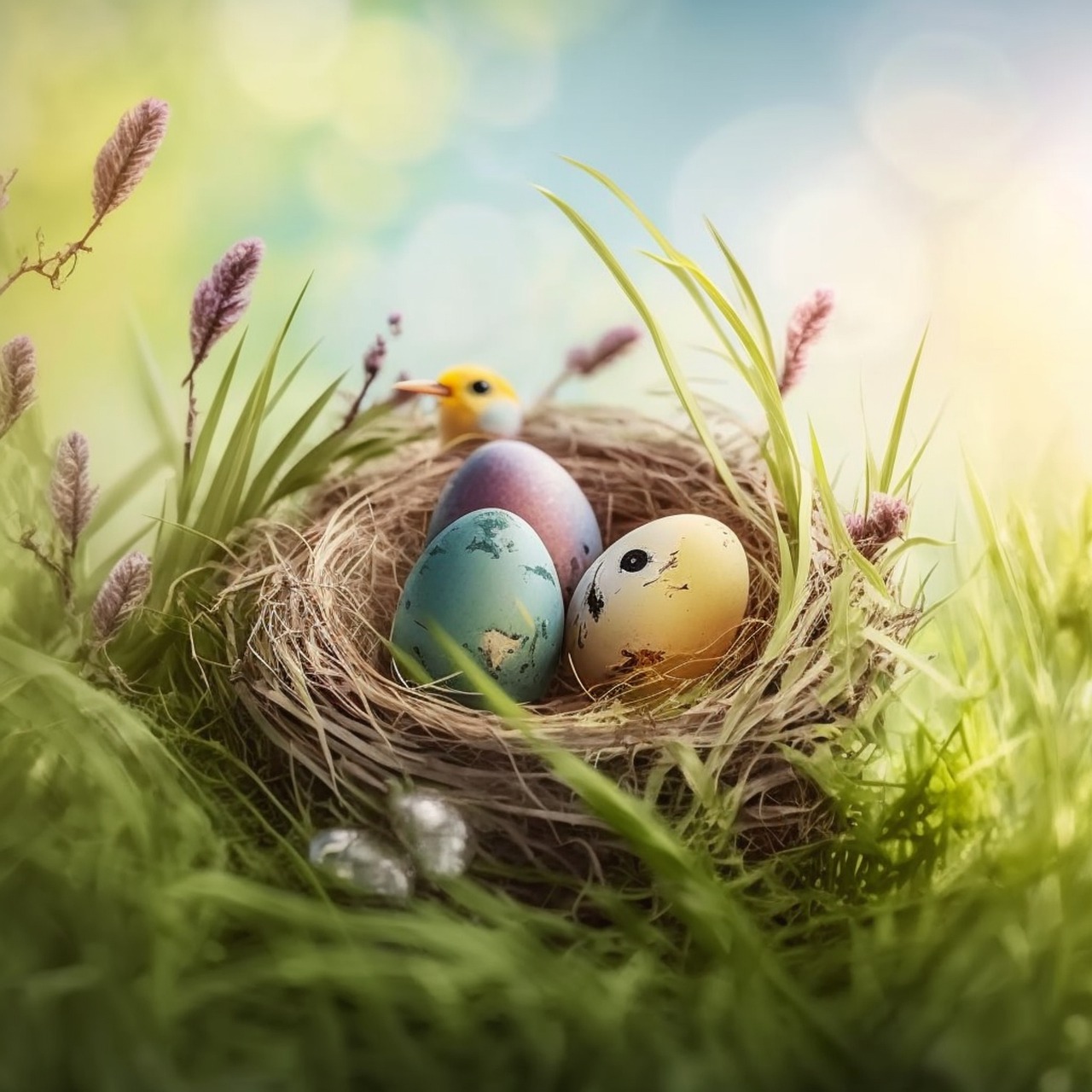 Download Bird'S Nest Easter Easter Eggs